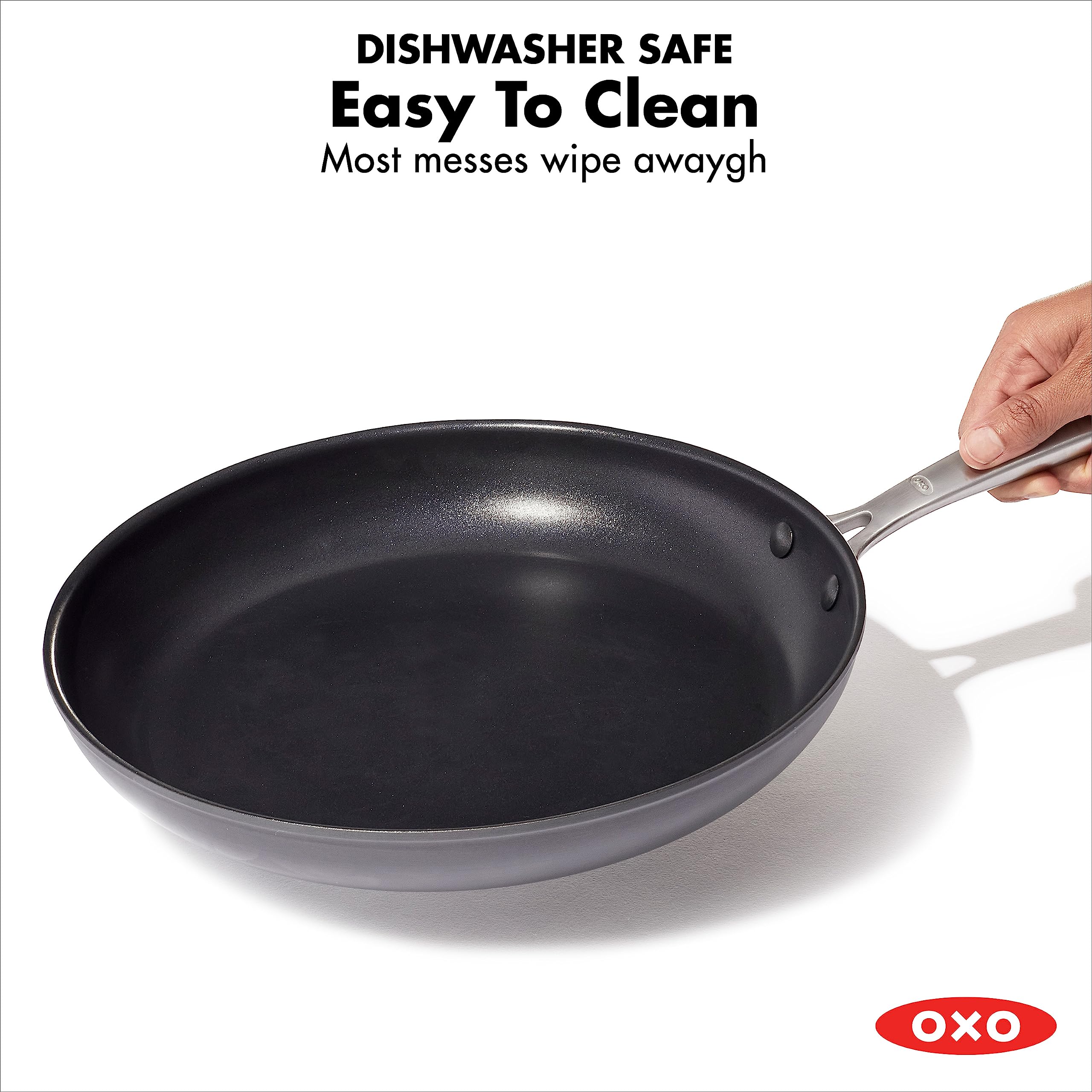 Oxo Good Grips Pro 8'' Frying Pan Skillet, 3-Layered German Engineered Nonstick Coating, Dishwasher Safe, Oven Safe, Stainless S