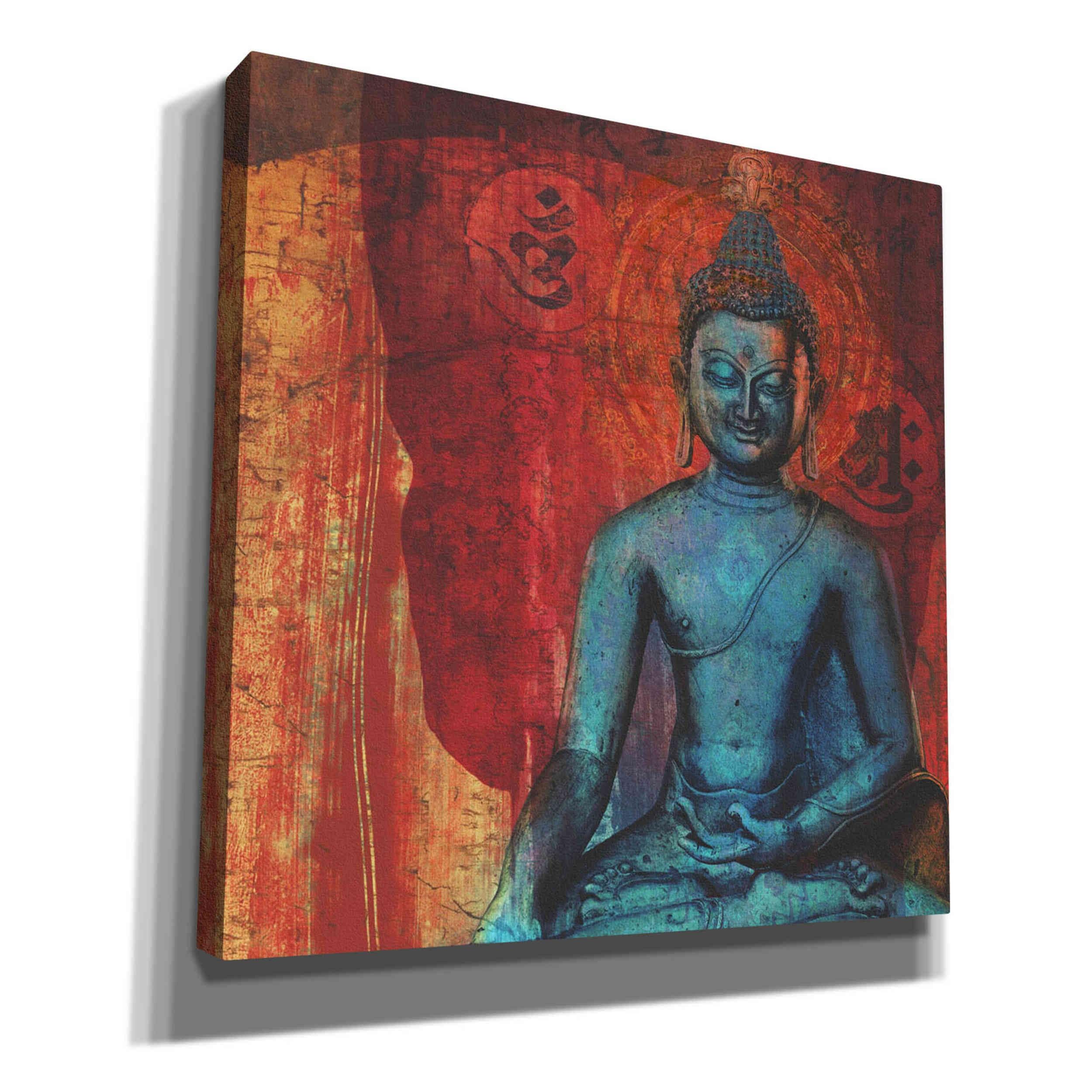 Epic Graffiti 'Blue Buddha' By Elena Ray Canvas Wall Art, 18'' X 18''
