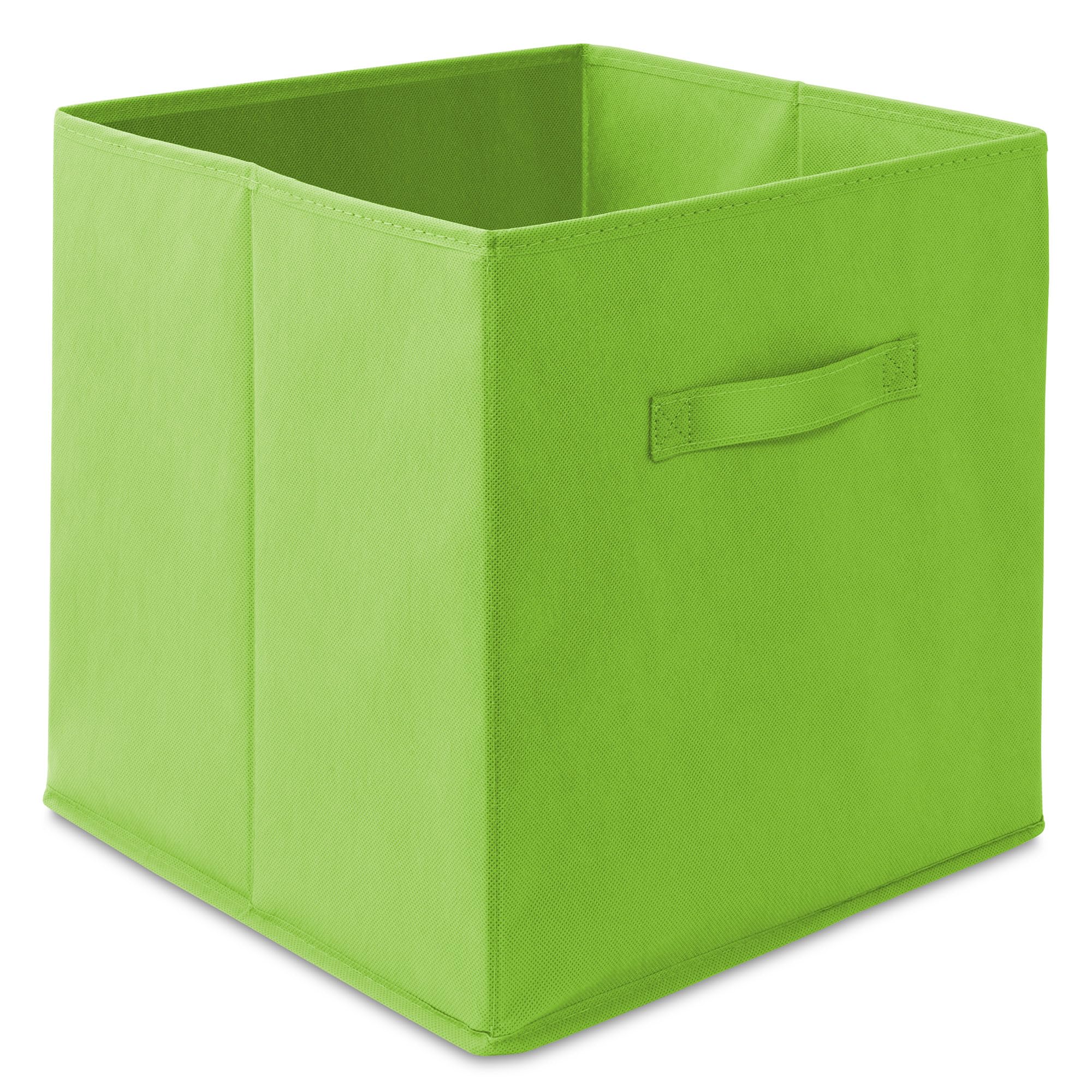 Casafield Set Of 6 Collapsible Fabric Cube Storage Bins, Lime Green - 13'' Foldable Cloth Baskets For Shelves, Cubby Organizers
