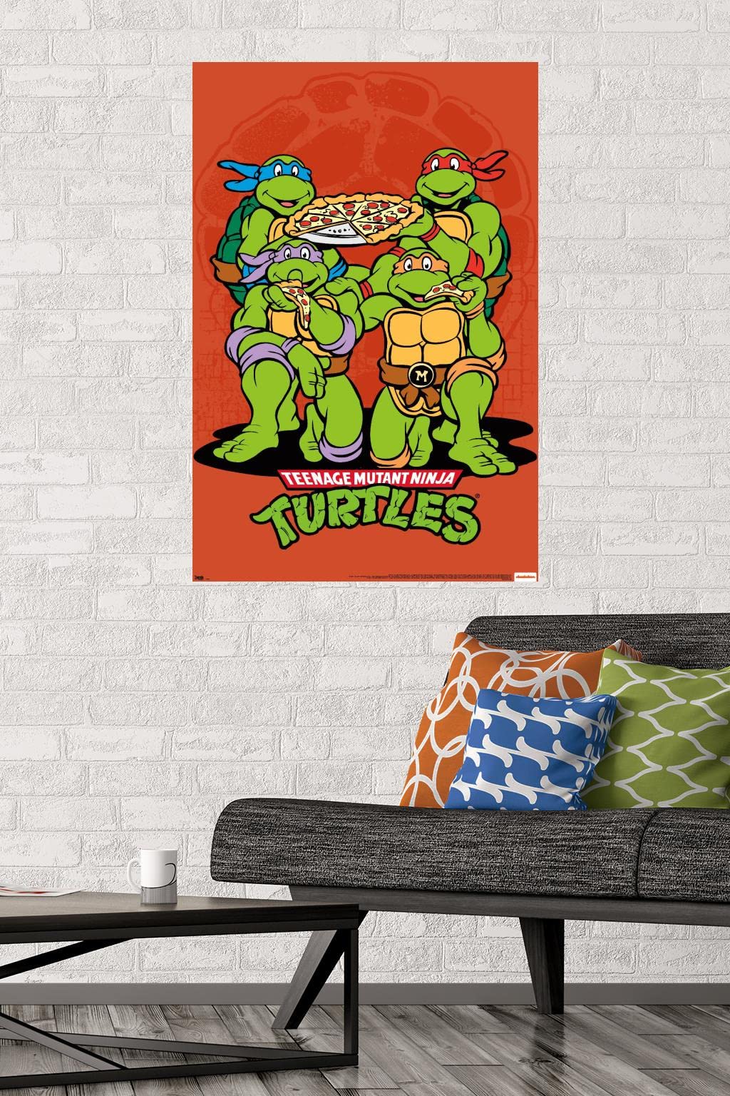 Trends International Wall Poster Teenage Mutant Ninja Turtles-Pizza, 22.375'' X 34''
