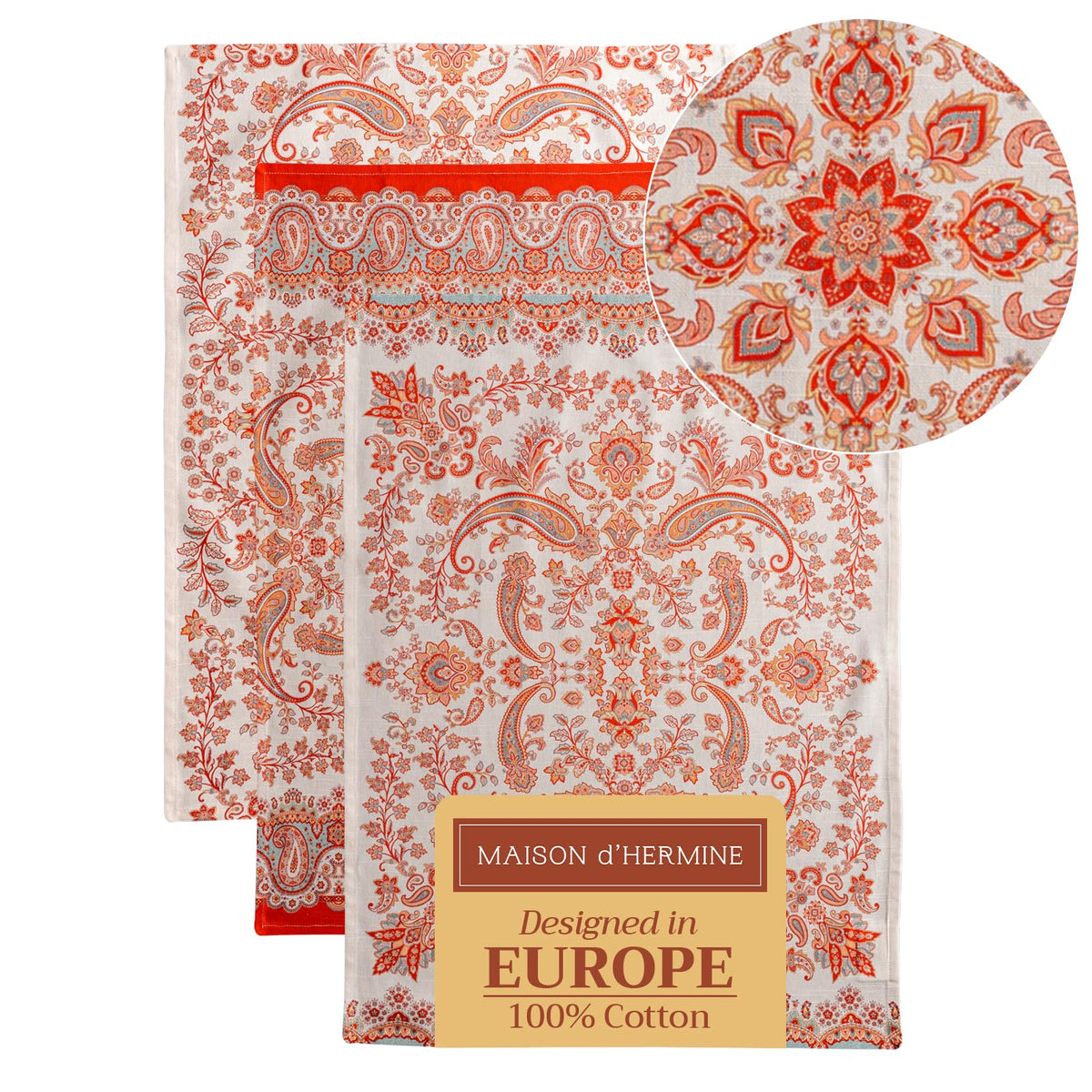 Maison D' Hermine Kitchen Towel 100% Cotton Quick Dry Cleaning Dishtowel For Gifts, Dining, Home, Wedding, Banquet, Buffet, Cach
