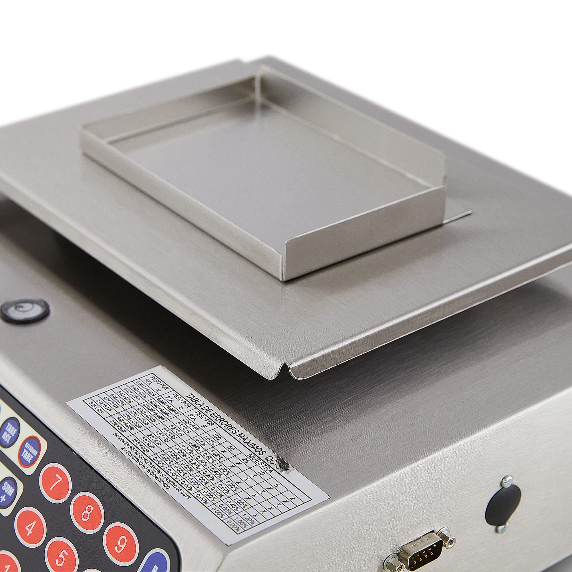 Torrey Qc 5/10 Electronic Tabletop With Lcd Display And Backlight, 10 Lb, 50 Tare Weight Memories,Stainless Steel