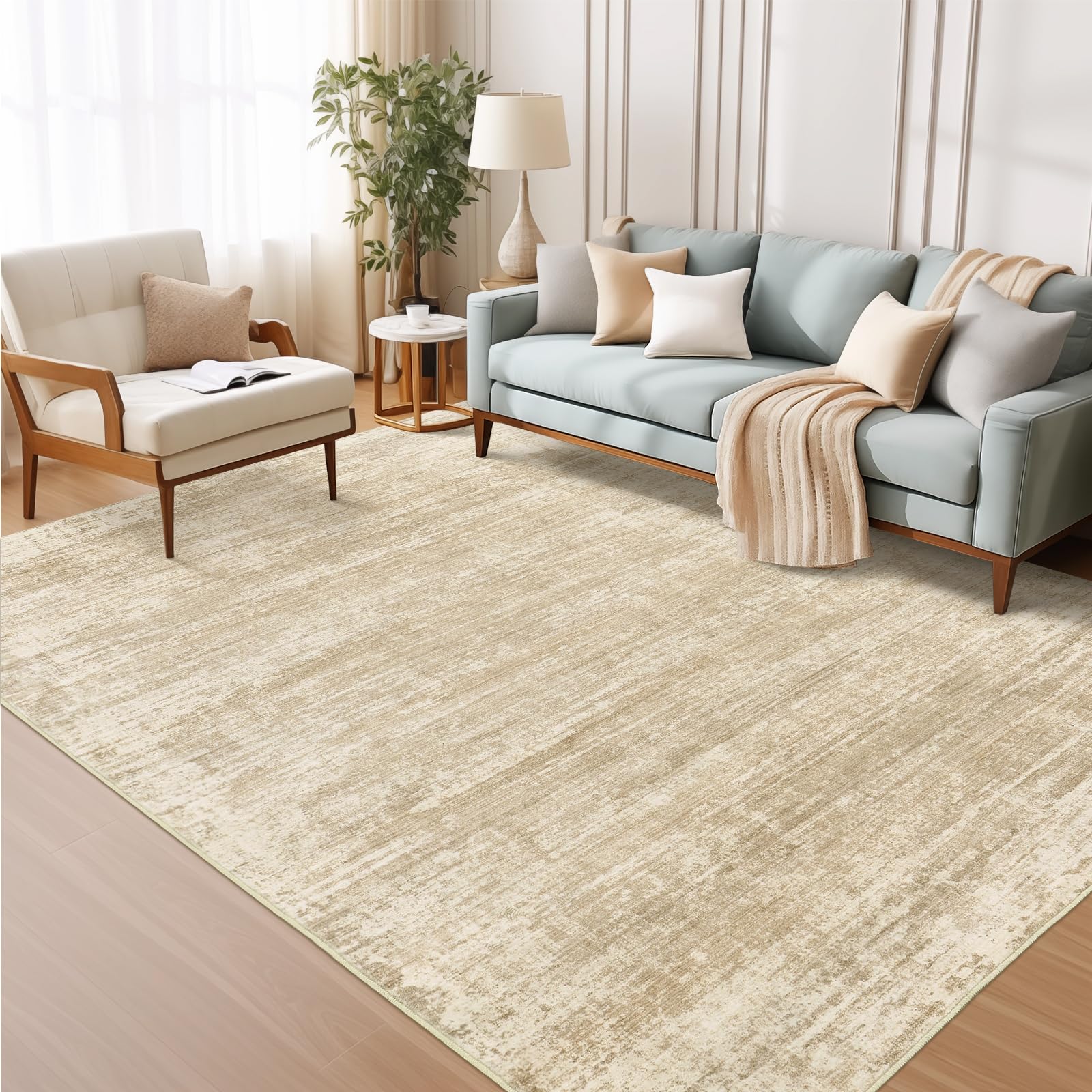 zesthome 3x5 Area Rugs, Modern Washable Rug, Non-Slip Rugs for Living Room, Stain Resistant Abstract Rugs, Ultra-Thin Indoor Are