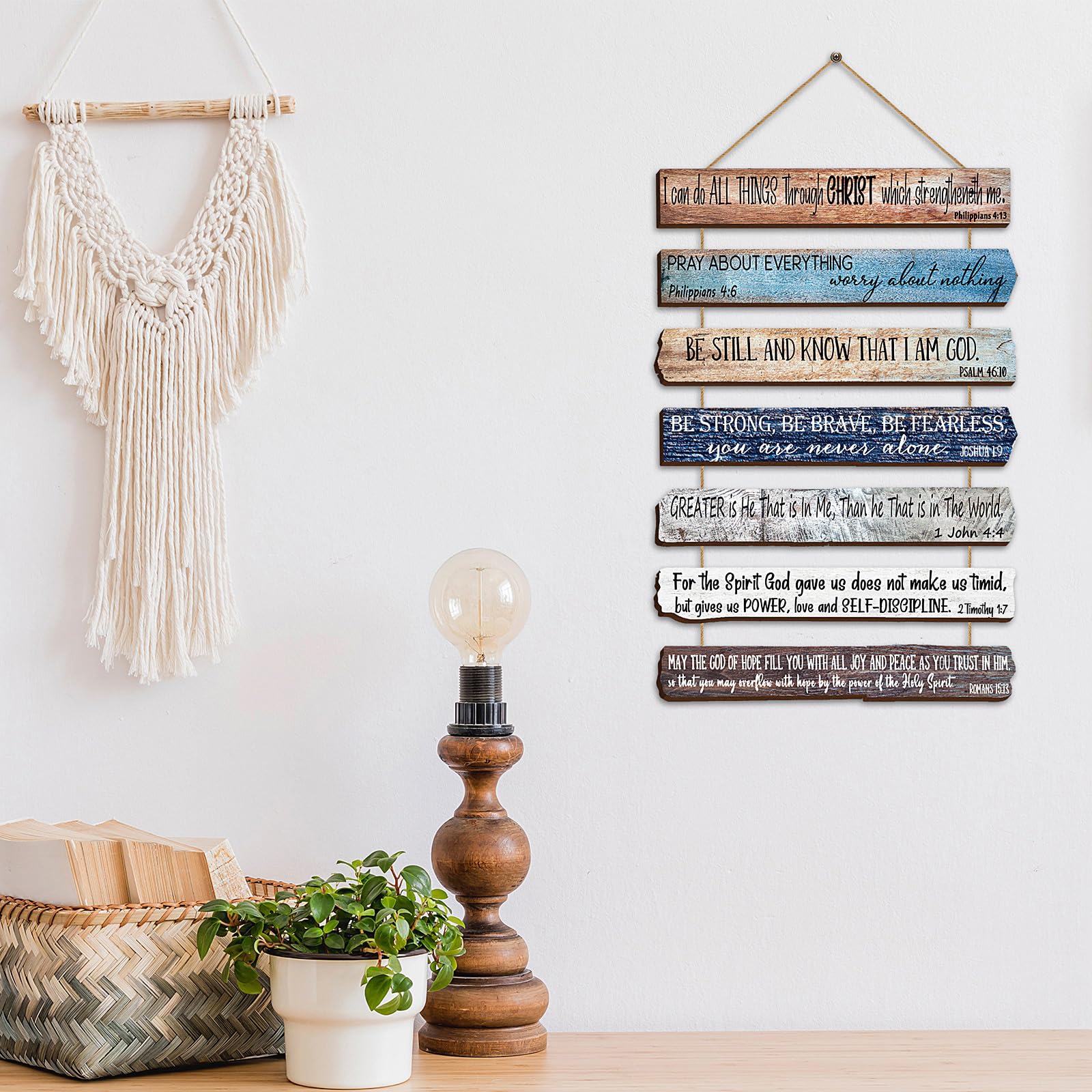 Yookeer Church Gift Christian Wall Art Office Inspirational Wooden Bible Verses Bedroom Scripture Wall Art Meditation Inspiratio