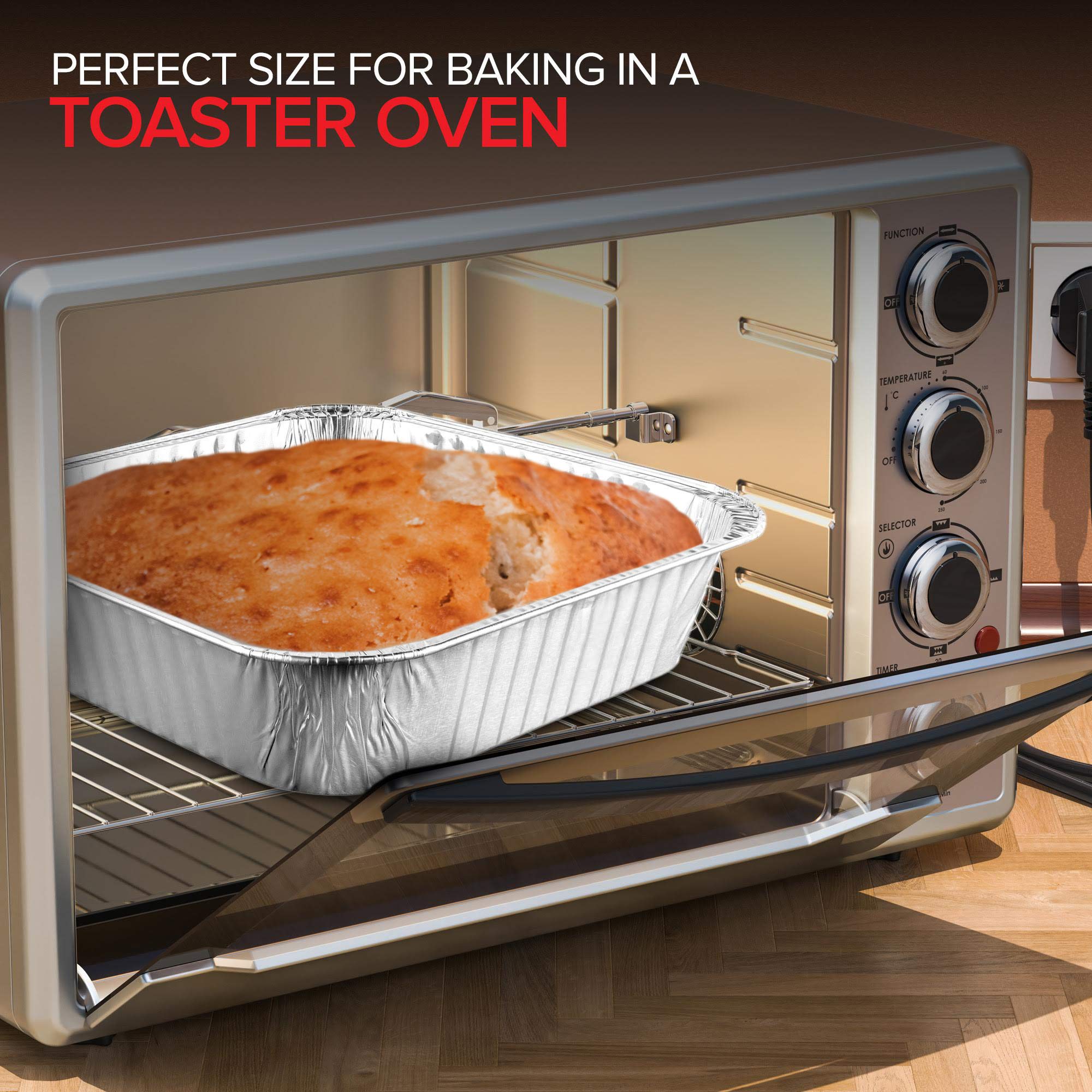 Aluminum Pans 8X8 Disposable Foil Pans (20 Pack) - 8 Inch Square Pans - Tin Foil Pans Great For Cooking, Heating, Storing, Prepp