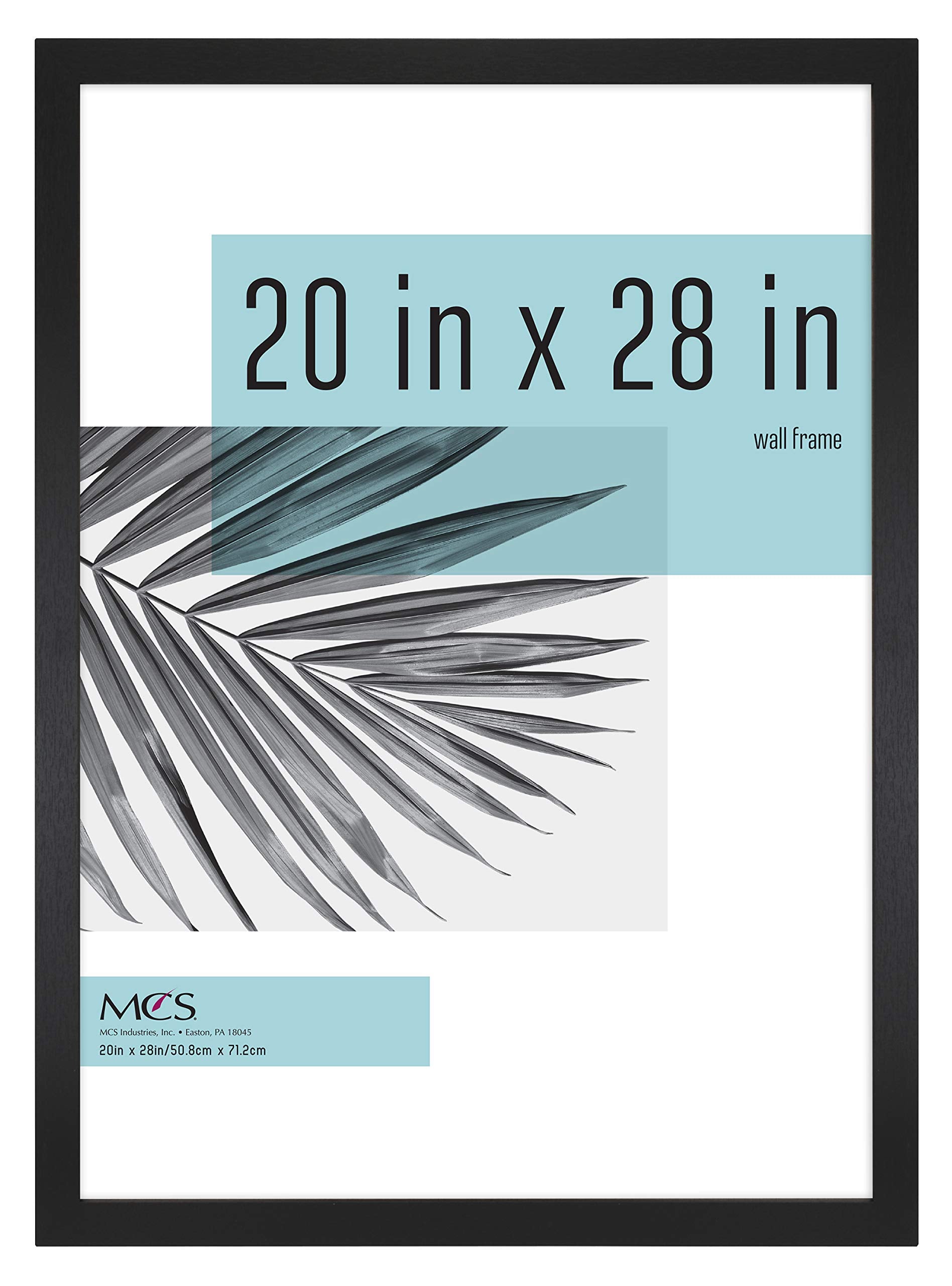 MCS Studio Gallery 20x28 Poster Frame Black Woodgrain, Vertical & Horizontal Wall Hanging Large Picture Frame for Photos, Poster