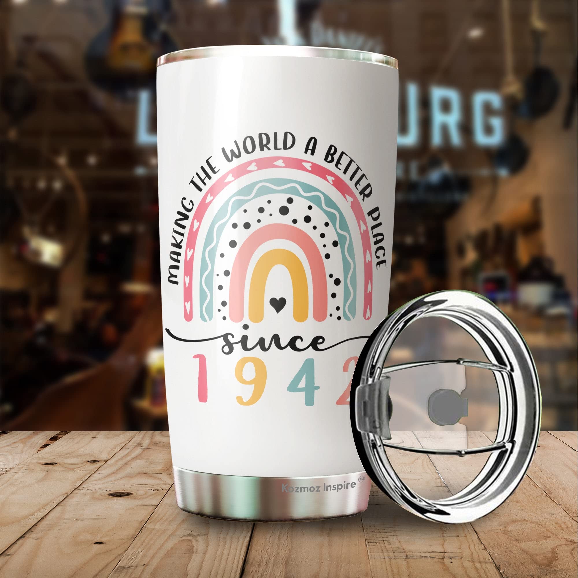 Making The World Since 1942 - 80Th Birthday Tumblers - Happy Birthday 80 Years Old Travel Coffee Mug - Tumbler 20Oz Stainless St