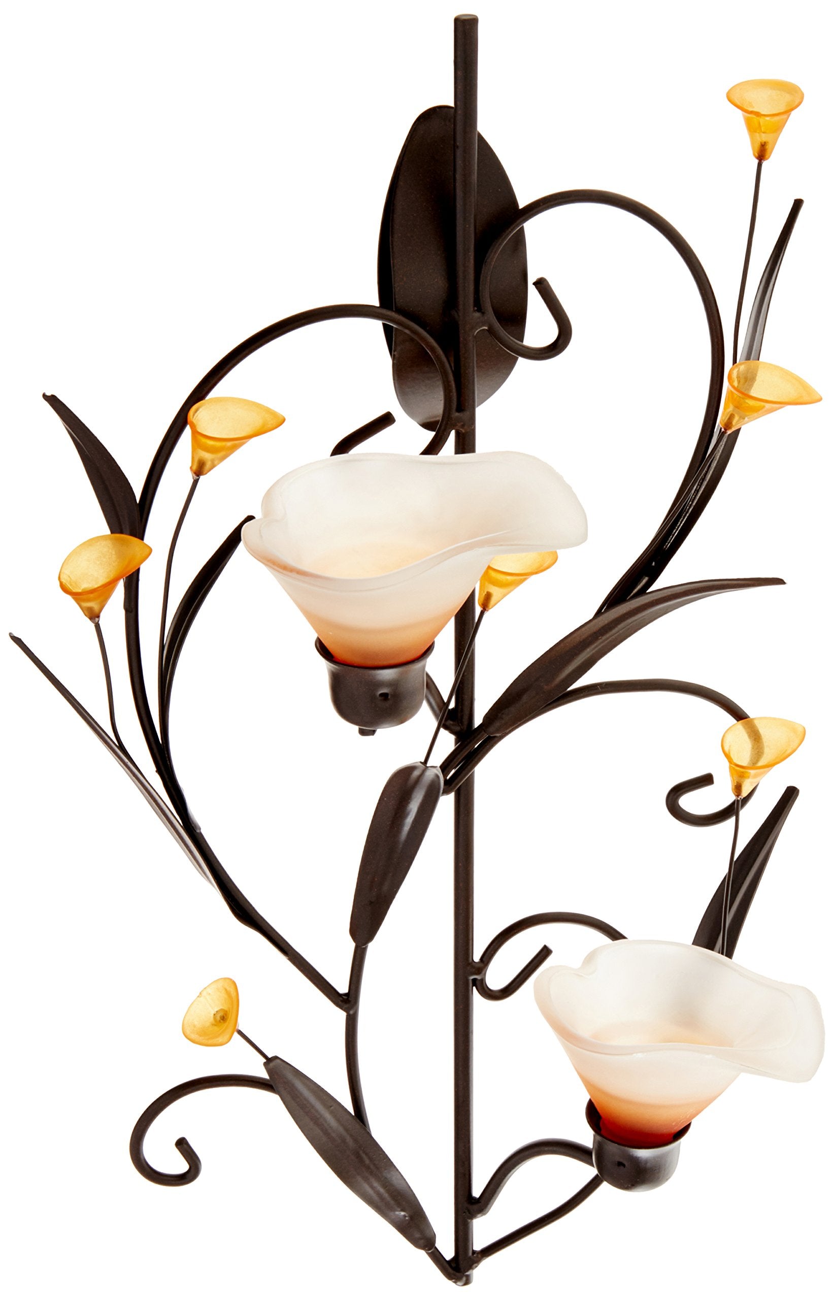 Koehler 10015809 Amber Lilies Candle Wall Sconce