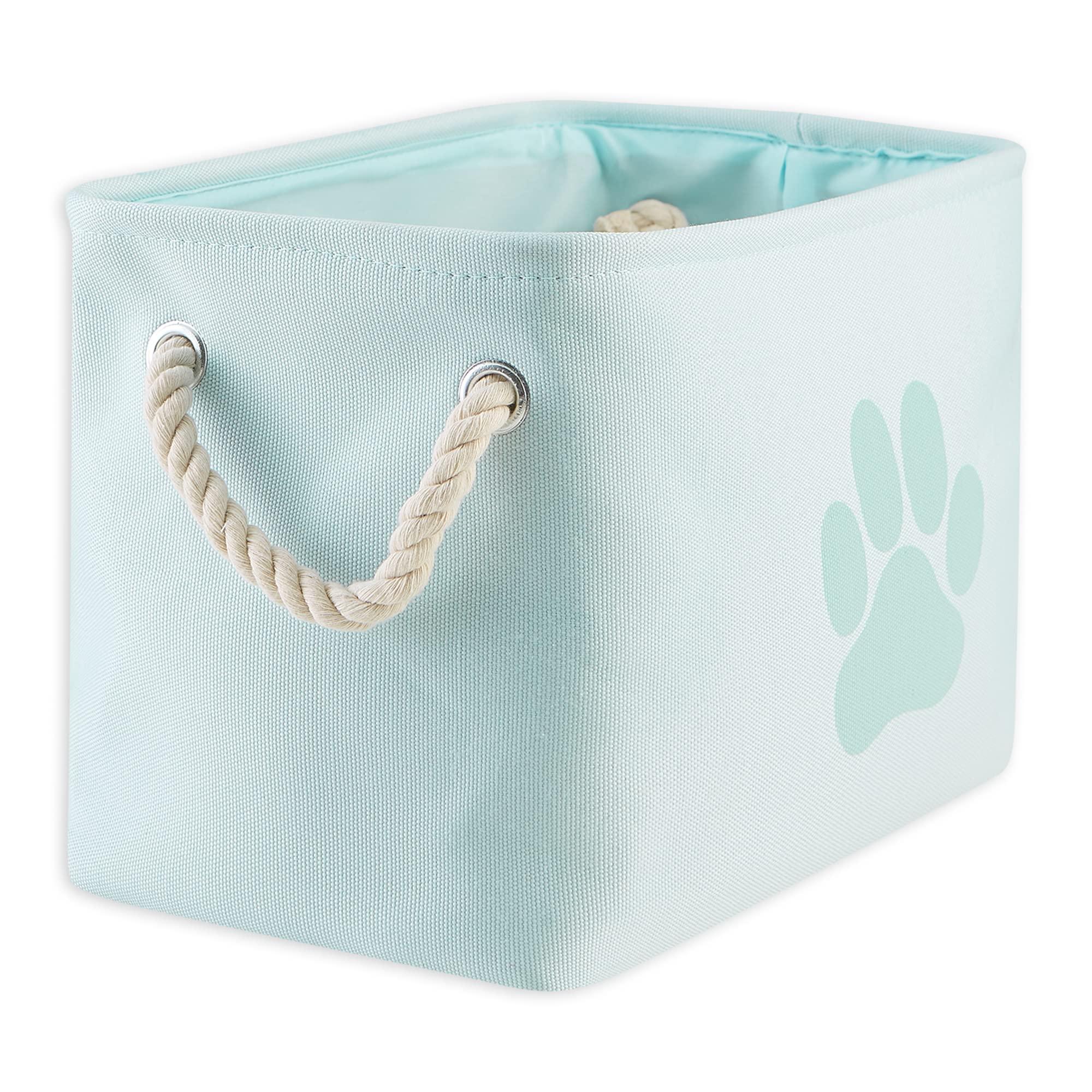 Bone Dry Pet Storage Collection Collapsible Bin  Small Rectangle  Aqua