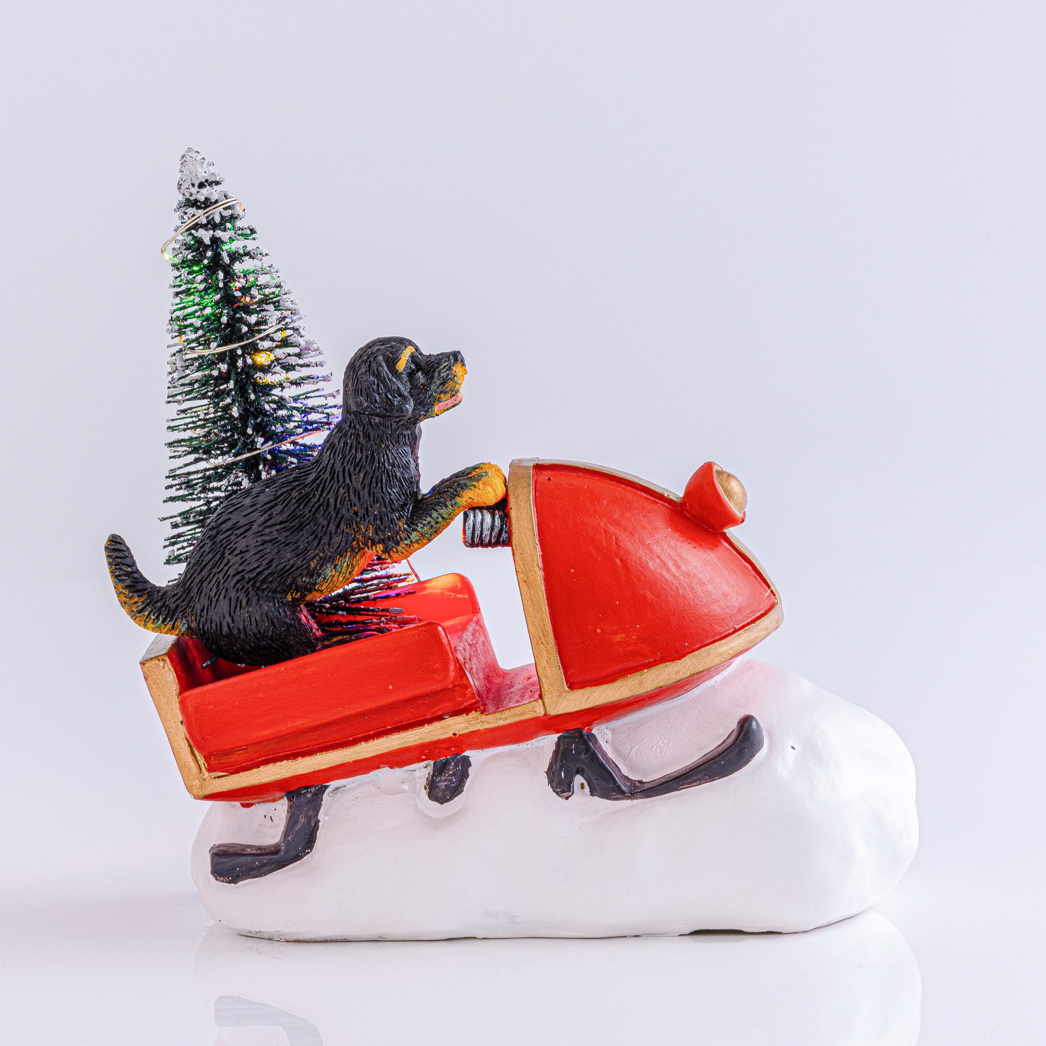 Hyrslnev Christmas Village, sled Dog Lights up The Christmas Tree, Suitable for Christmas Parties, New Year Home Decoration, etc