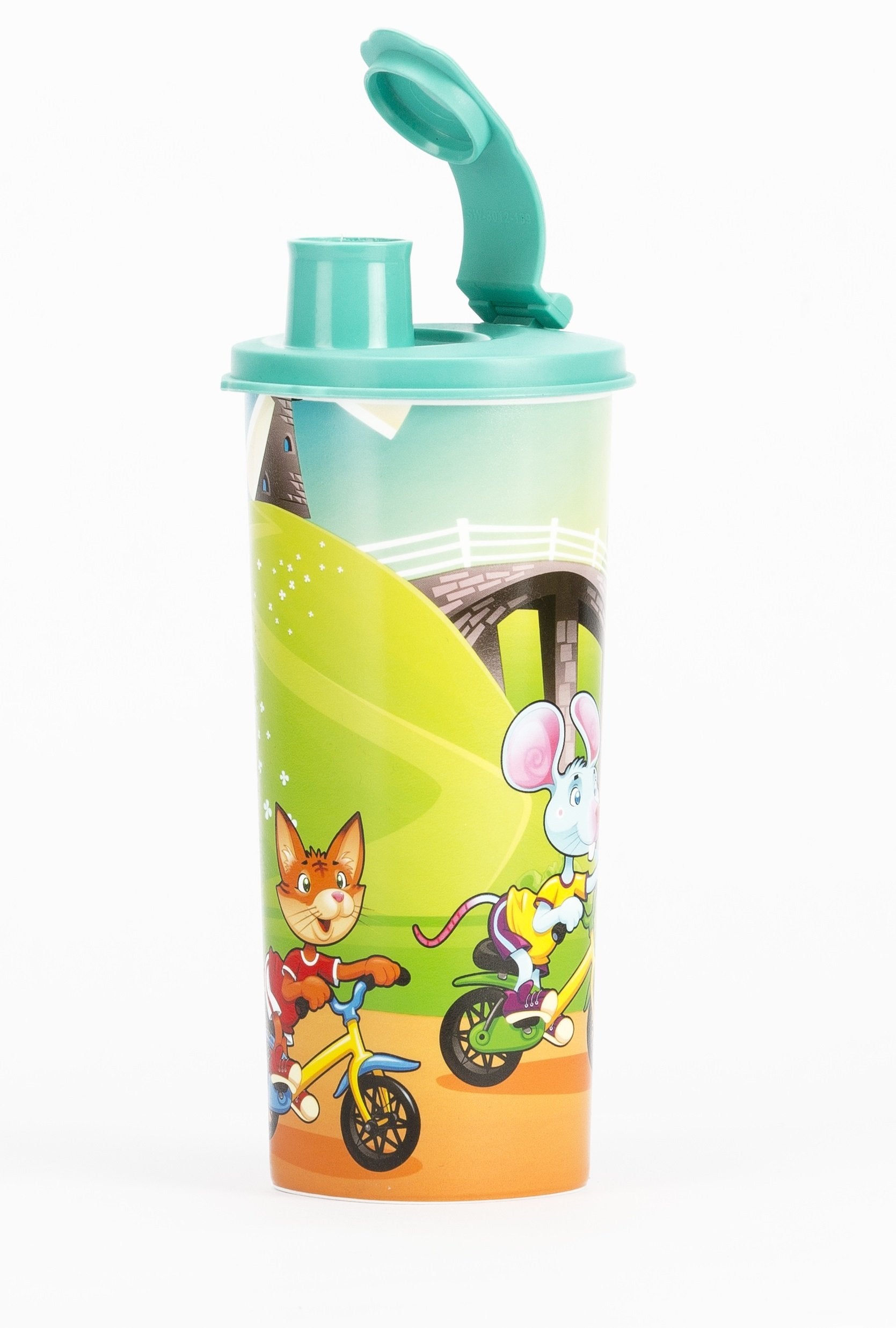 Signoraware Cycling Time Plastic Stylish Jumbo Sipper, 500Ml, Green