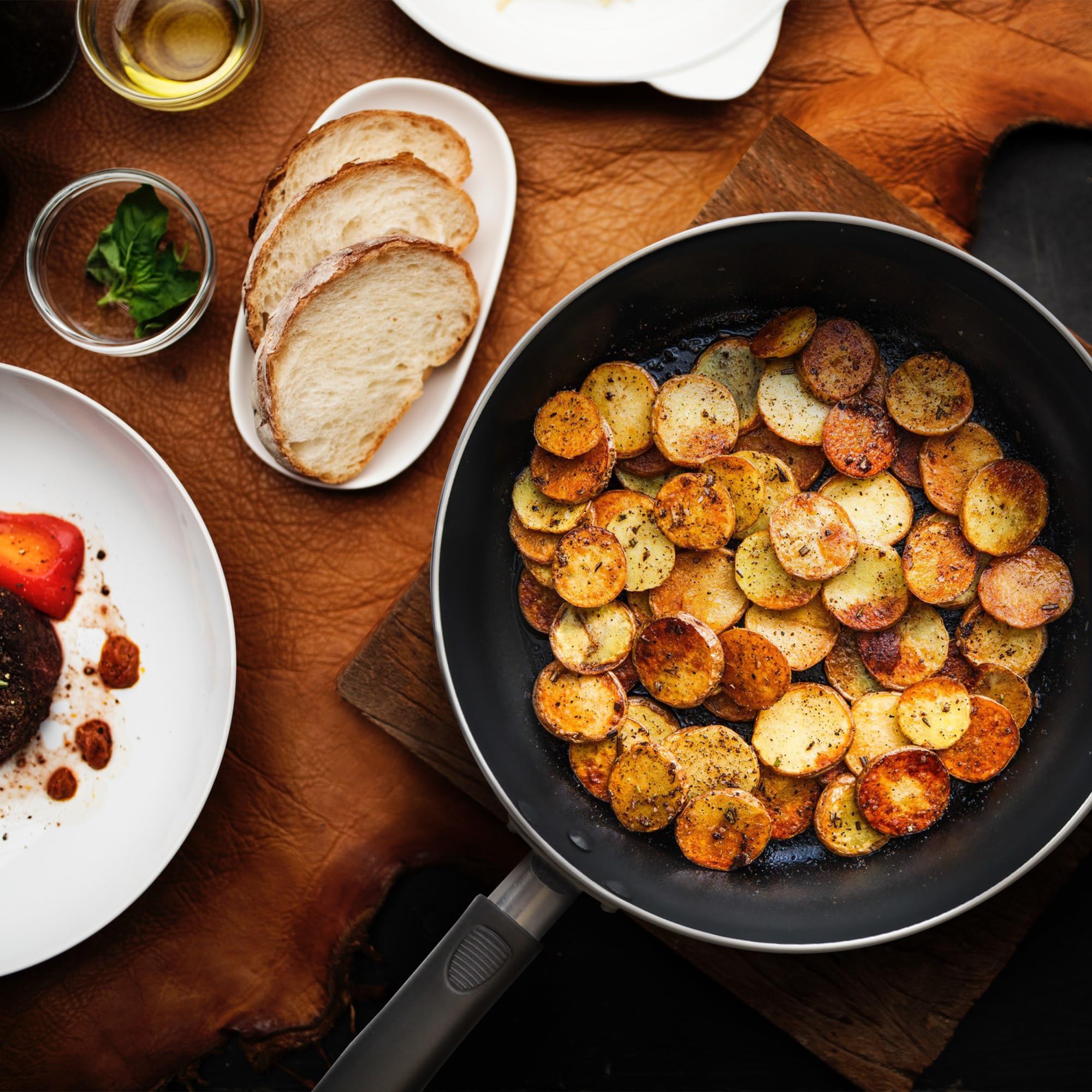 Better Chef 12-Inch Heavy Gauge Aluminum Non-Stick Fry Pan, Black