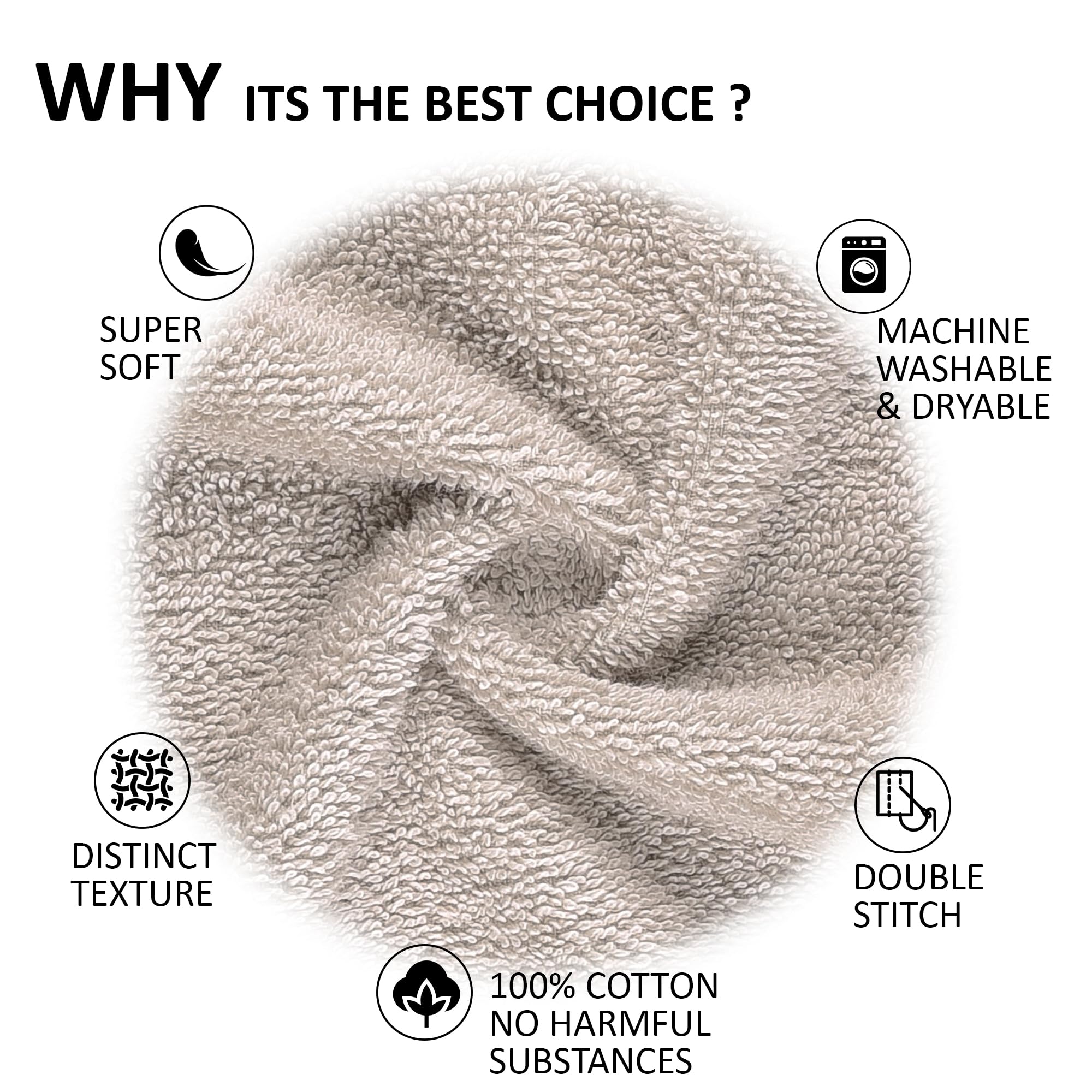 Quick-Dry, Soft & High Absorbent Bath Towels Cotton Turkish Bath Towel Set Of 6 | Daily Use 100% Cotton Towels For Bathroom, Gym