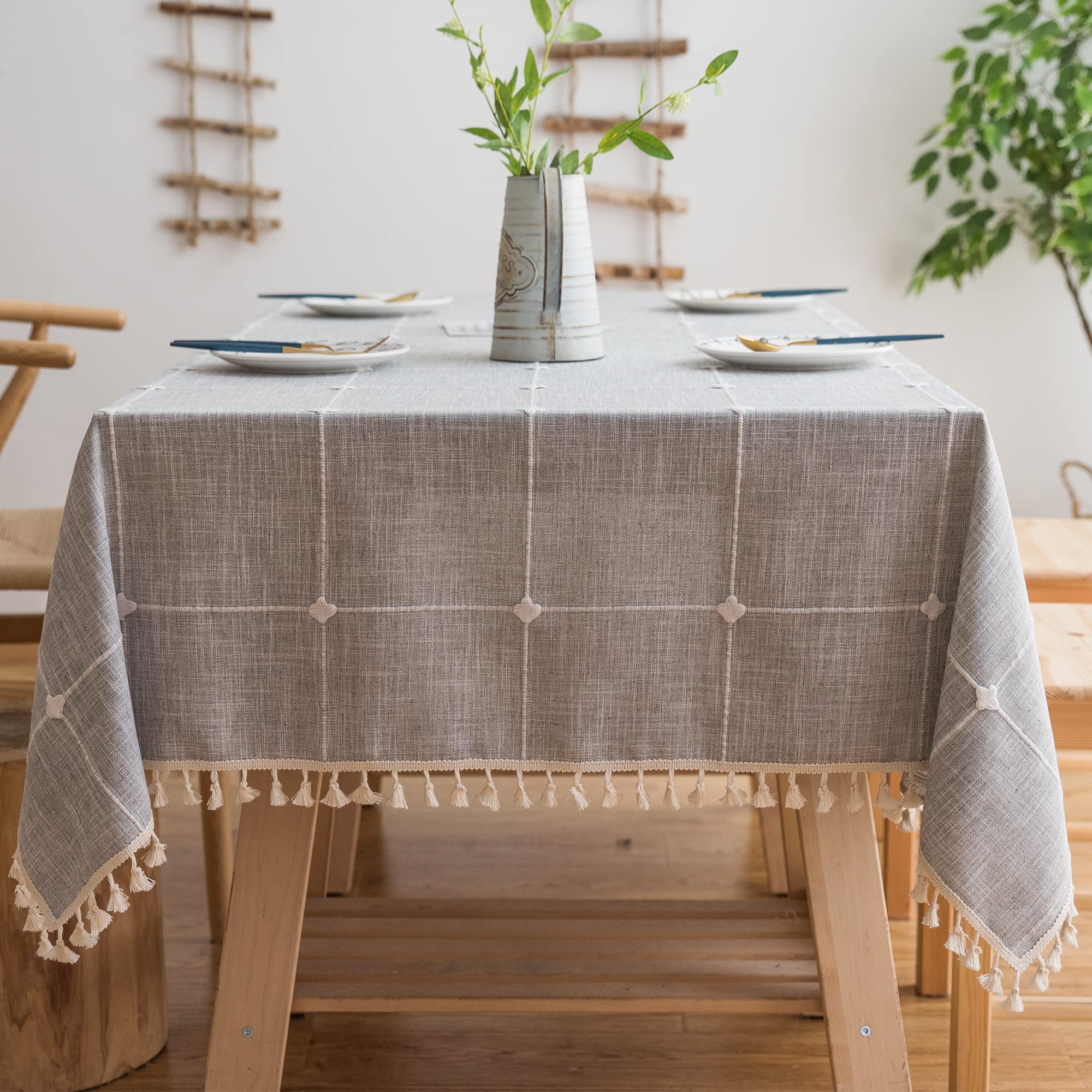 Pahajim Square Tablecloth Linen Tablecloths For Rectangle Tables Rustic Table Cloth Party Table Cloths For Kitchen Dining Outdoo
