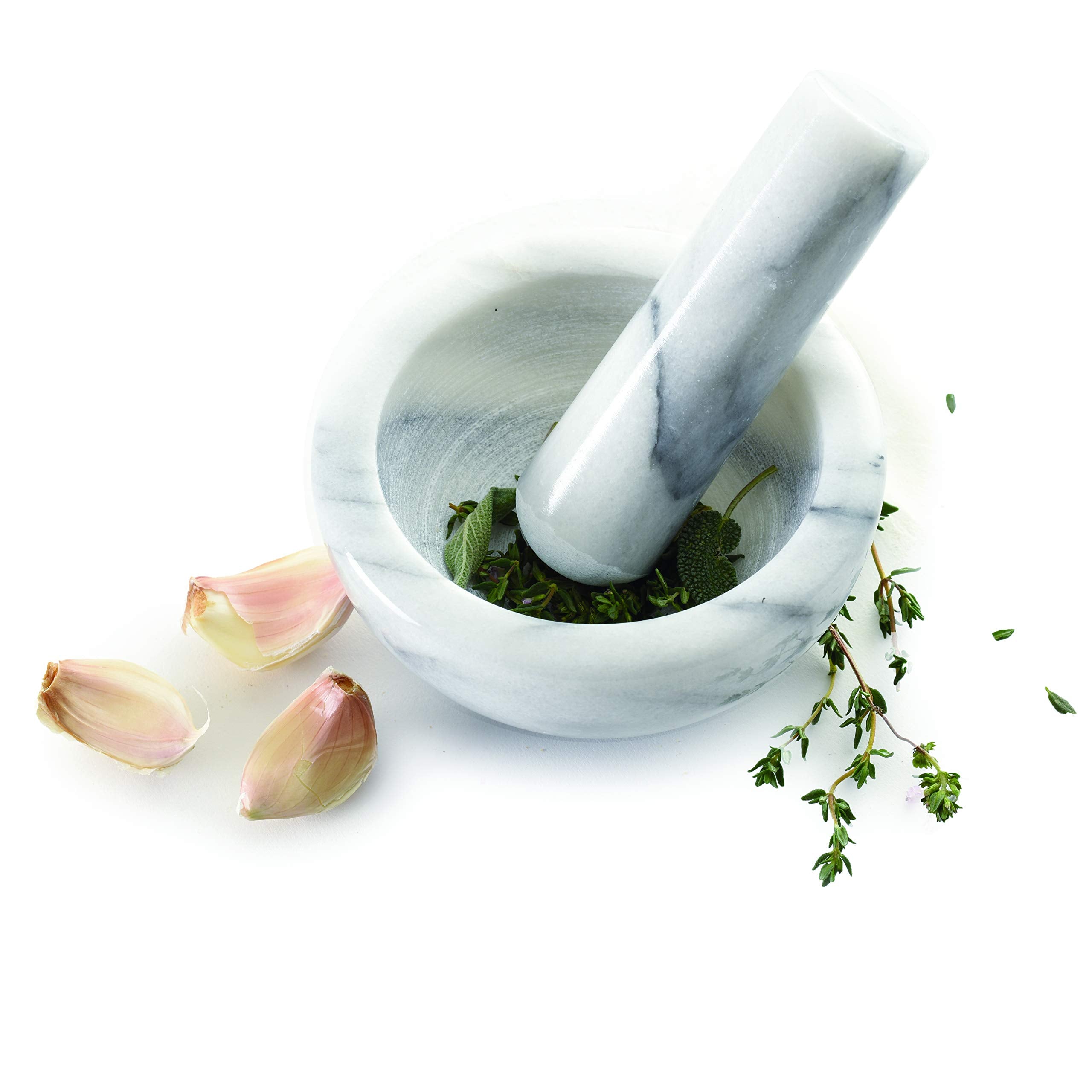 Norpro 693 White Marble Mortar And Pestle, 1 Ea