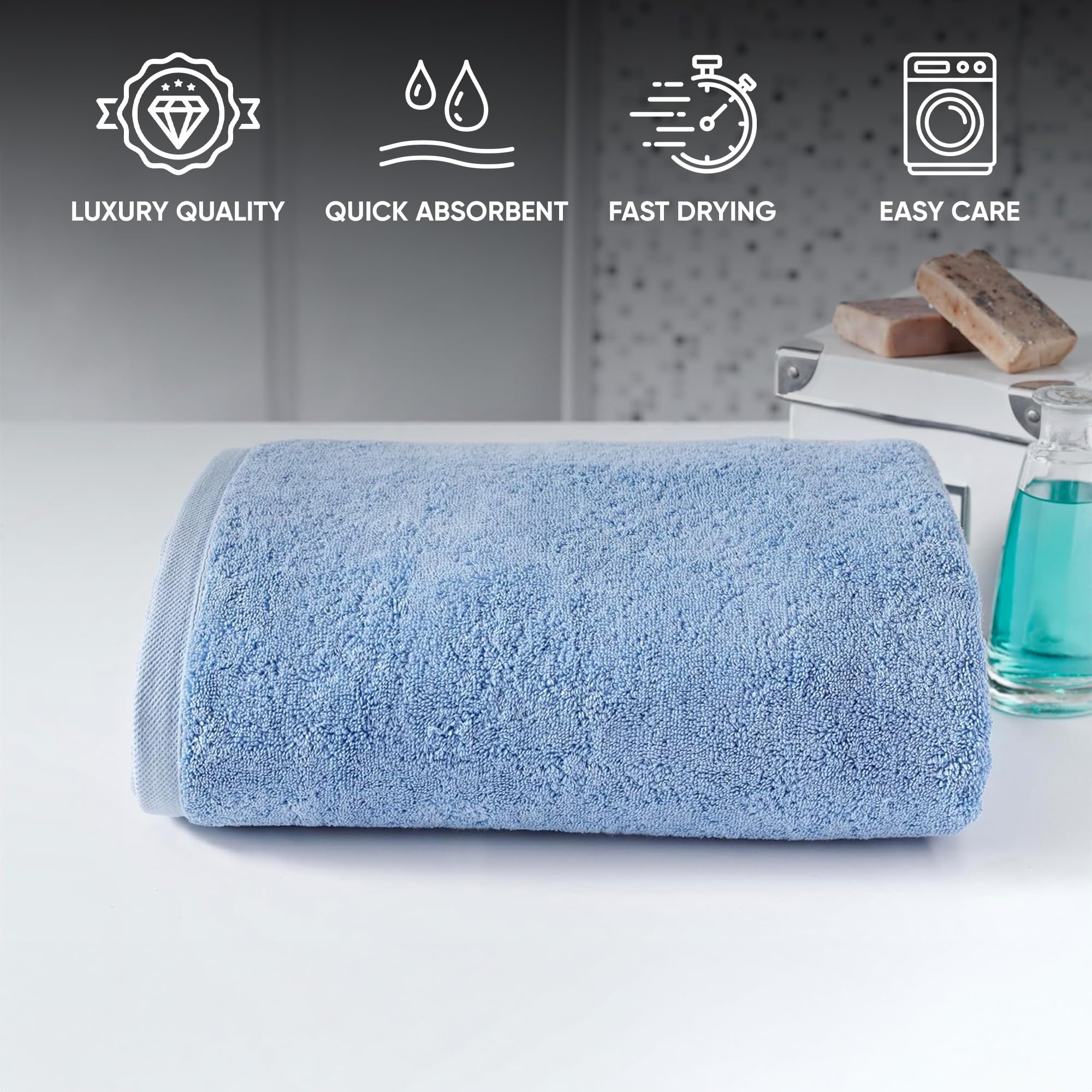 Salbakos - Premium Turkish Jumbo Bath Sheet, 100% Turkish Cotton, Absorbent & Ultra Comfy Bath Towel Sheets For Hotel & Spa | 40
