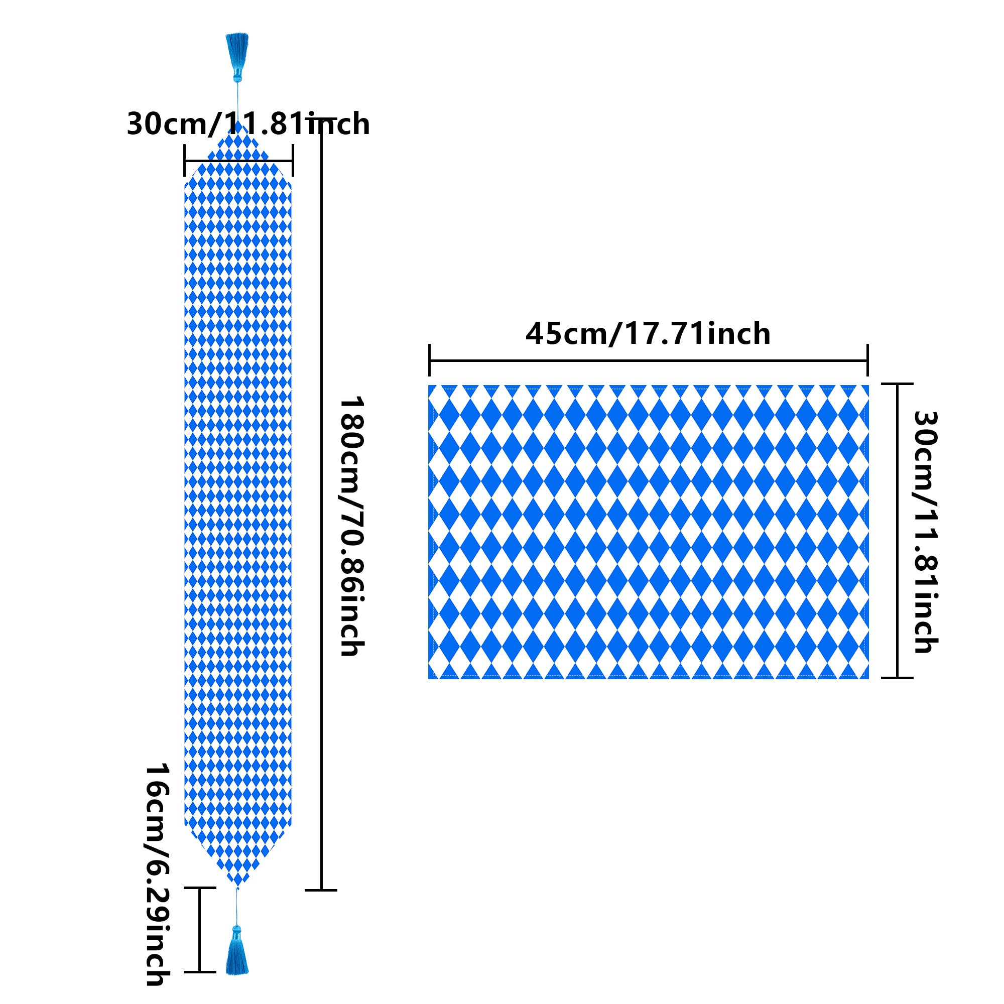 Table Runner Dresser Scarves For Table Dinner Holiday Party (Oktoberfest Diamond, 2)