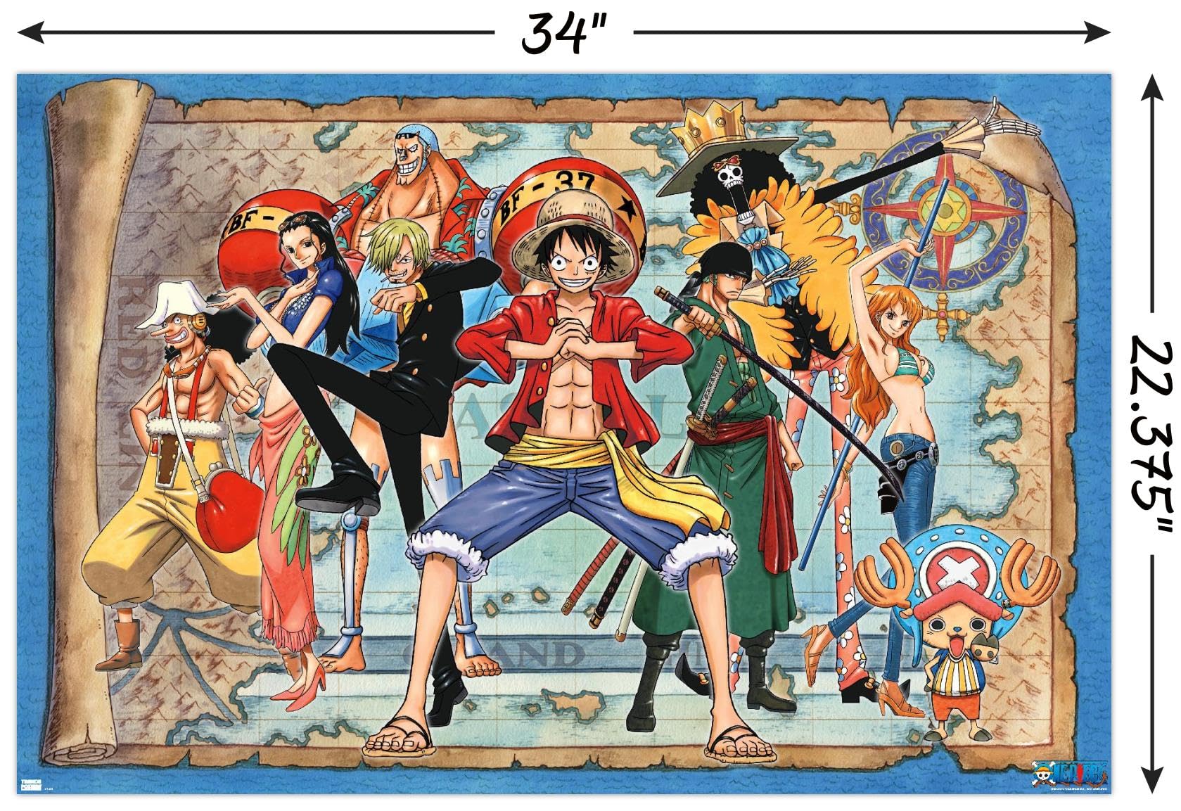 Trends International One Piece - Group Map Wall Poster