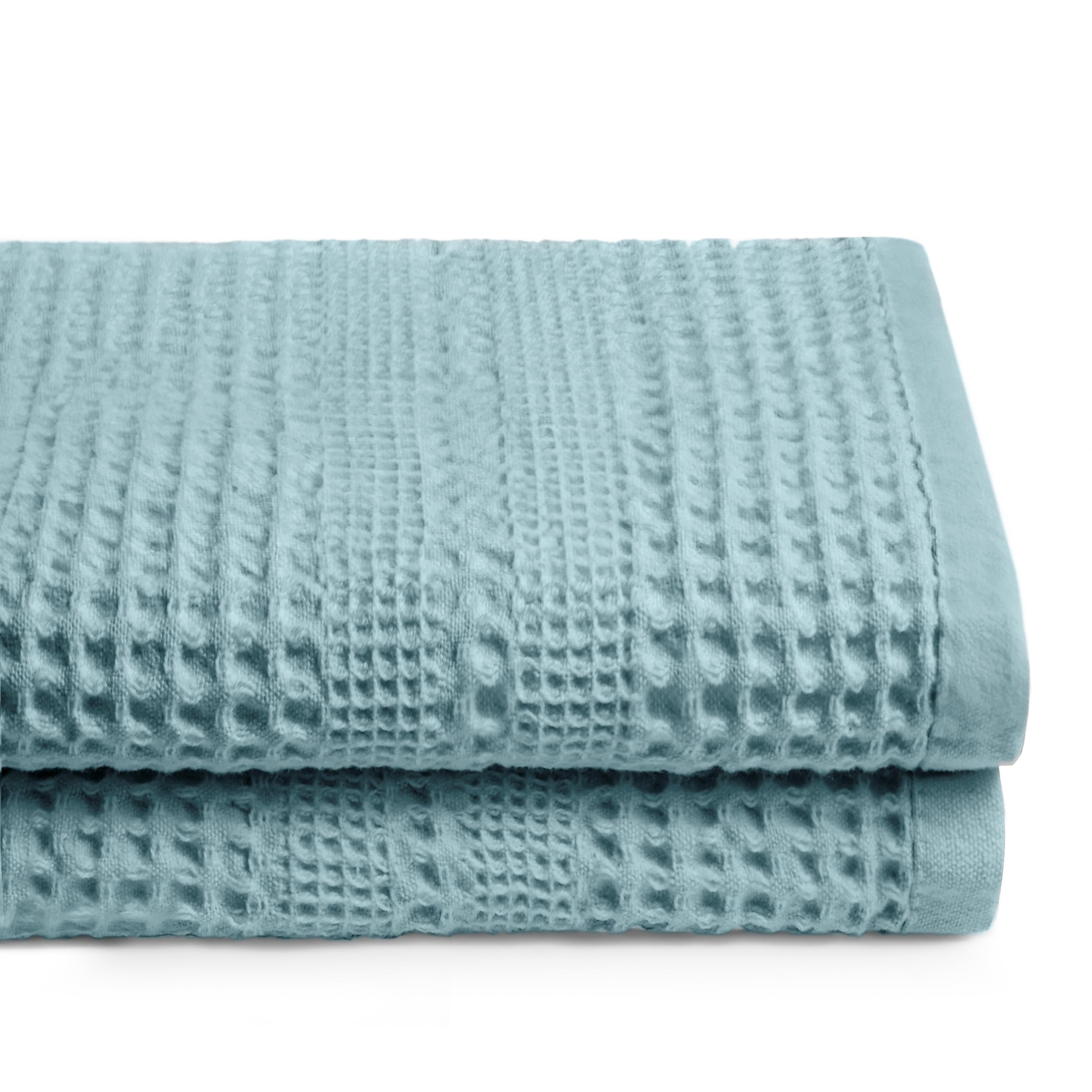 GILDEN TREE Waffle Towels Quick Dry Lint Free Thin  2 Pack Bath Sheets 40x80 Oversized Extra Large for Adults  Classic Style (Seafoam)