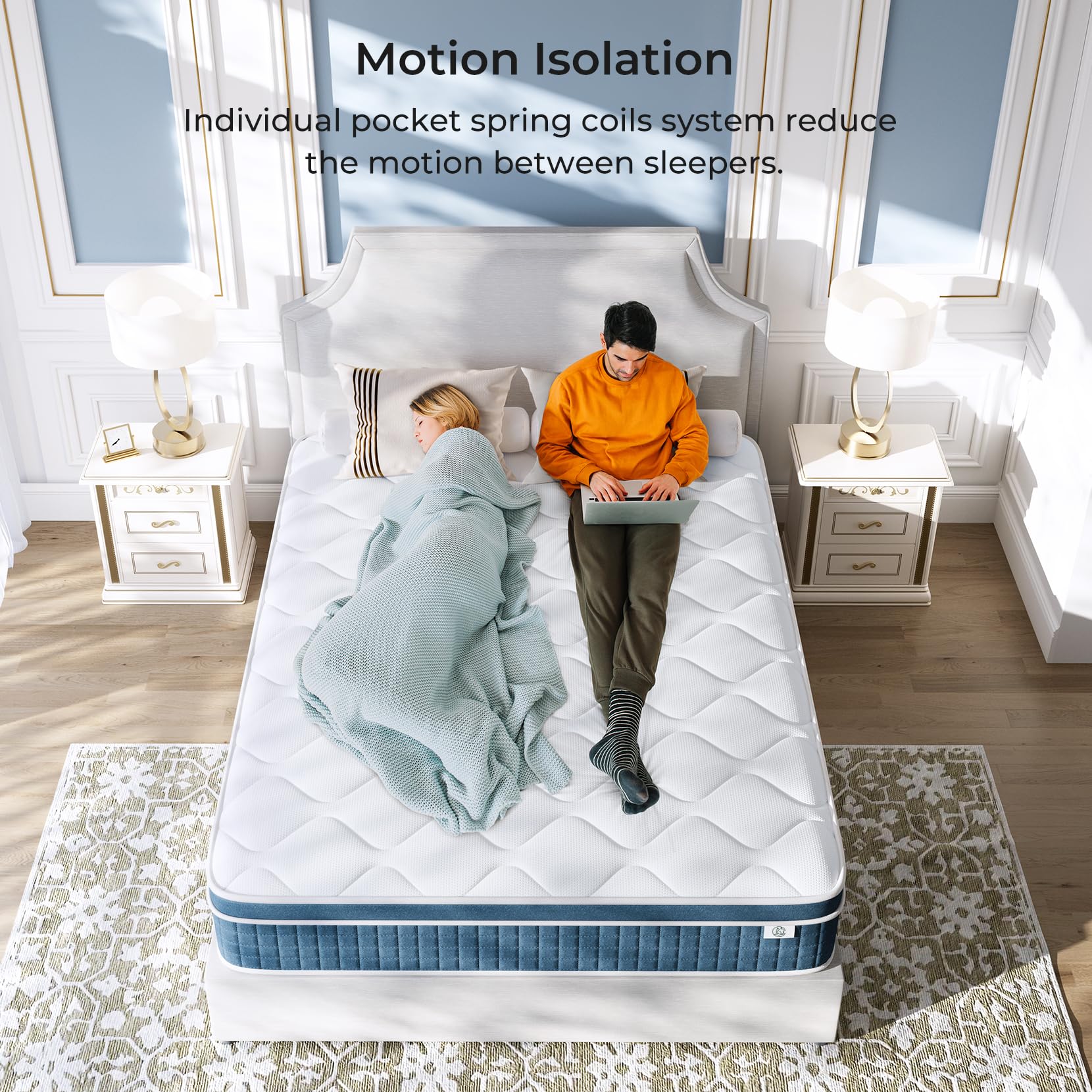 koorlian Full Mattress - 10 Inch Hybrid Innerspring Mattress in a Box  Breathable Memory Foam and Pocket Spring Mattress for Cool Comfort Sleep  Mattress Full Size  180 Night Trial