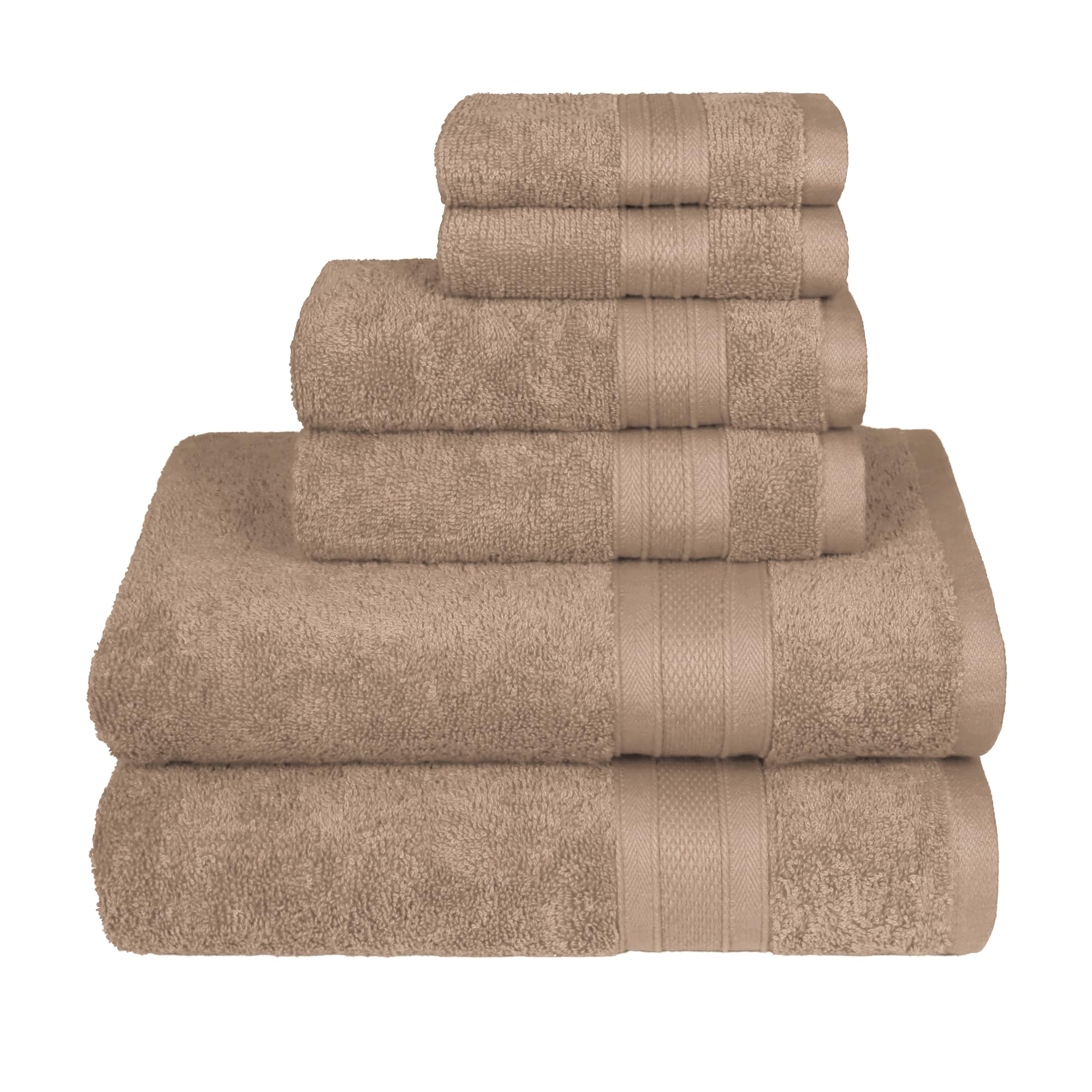 Trident Soft Comfort Air Rich Towels For Bath, 100% Cotton Towel, Super Soft, Highly Absorbent, 6 Pieces Towel Set, 500 Gsm - Ac