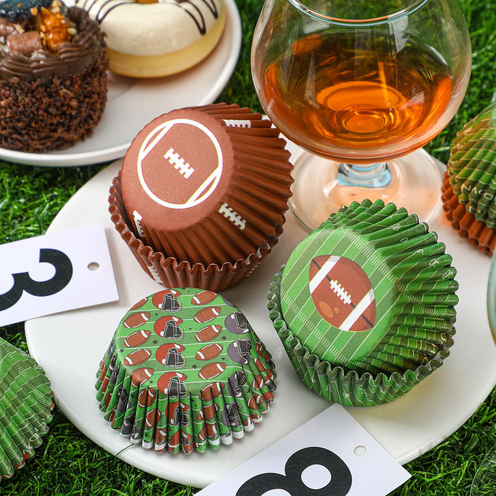 300 Counts Football Cupcake Liners Football Cupcake Wrappers Football Cupcake Decorations Football Baking Cups Sports Theme Muff