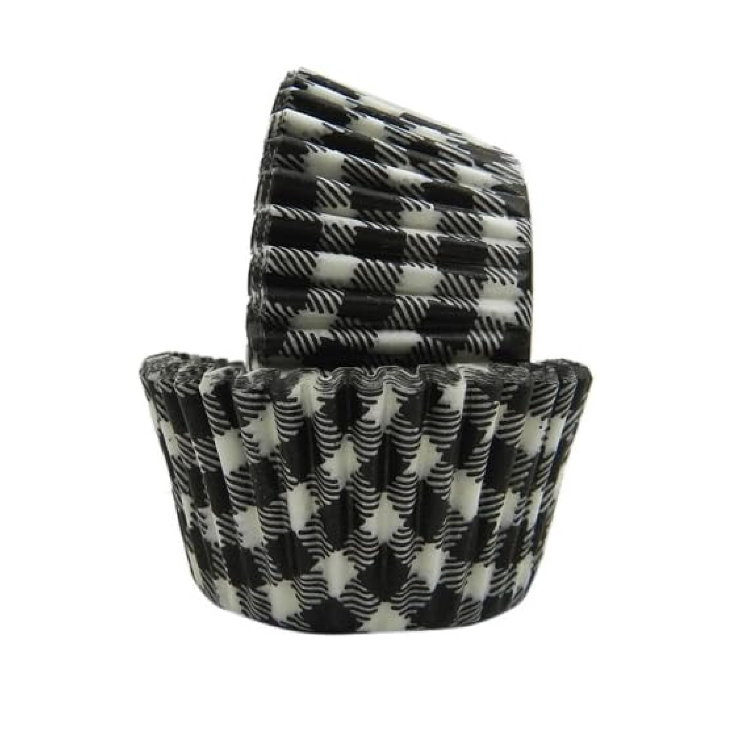 Regency Wraps Greaseproof Professional Grade Standard Baking Cups, Pack of 40, Black Gingham
