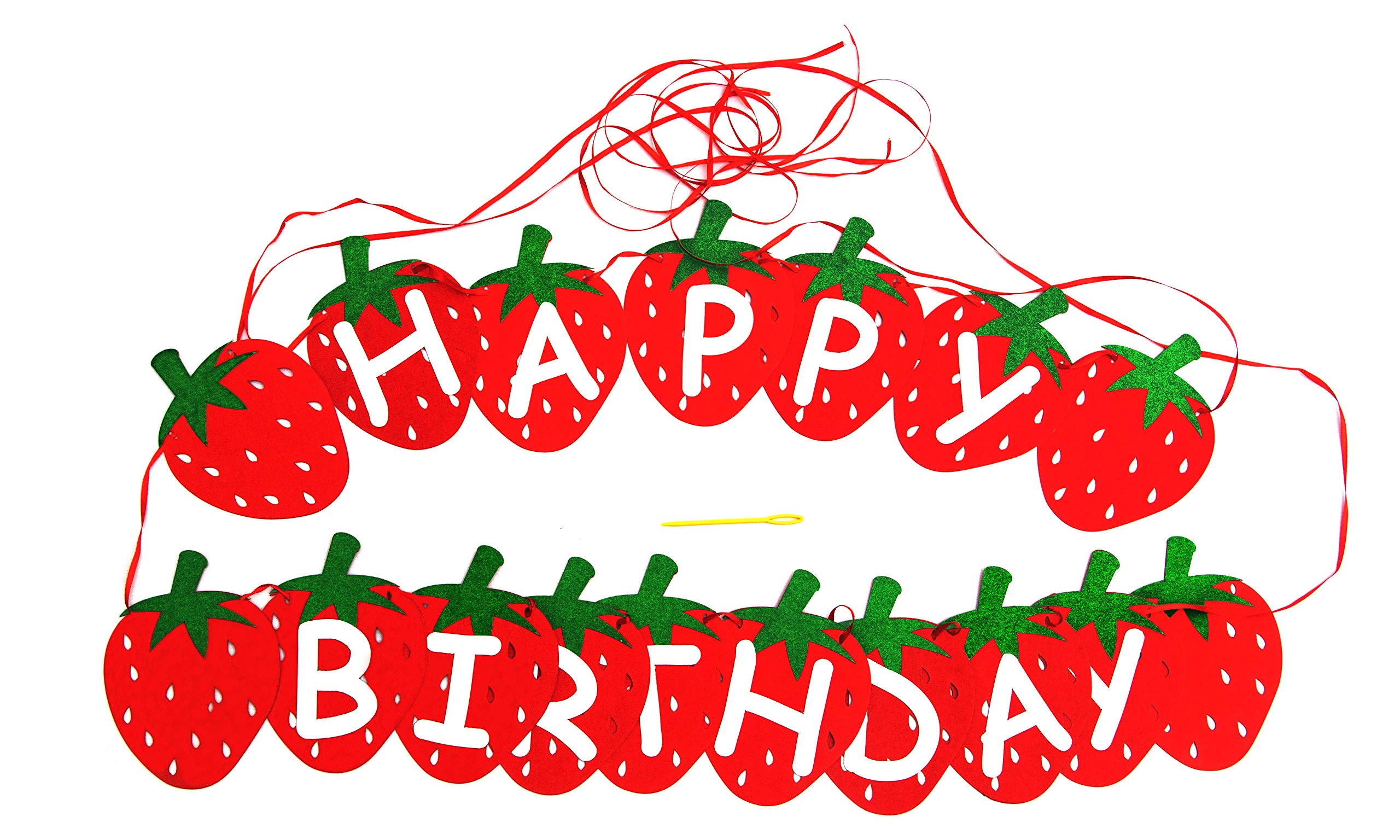 Seyal - Strawberry Happy Birthday Banner
