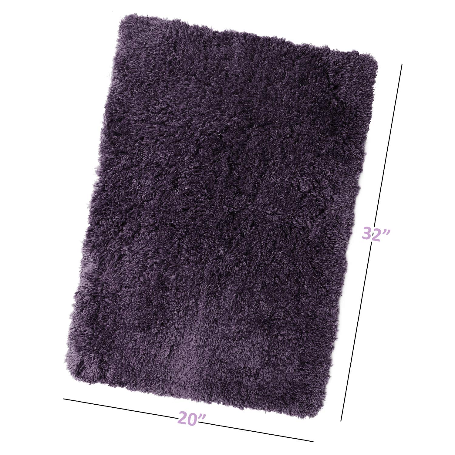 Clara Clark Bathroom Rugs, Ultra Soft Shaggy Bath Rugs - Bath Mats For Bathroom, Machine Wash, Non Slip Backing Rubber, 20 X 32