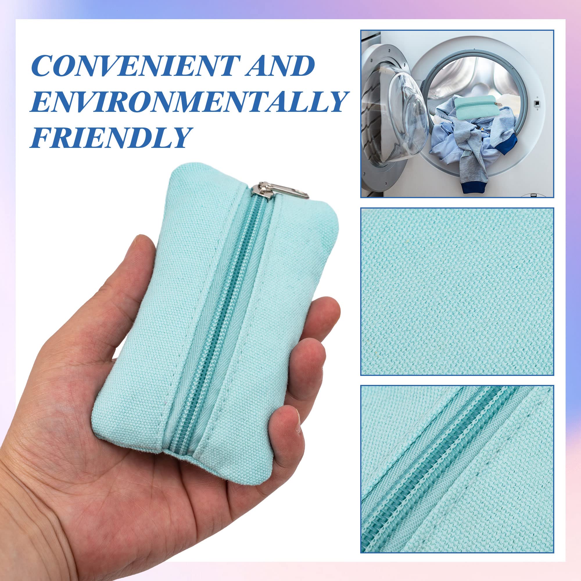 GOCOHHI Pocket Tissue Holder - Reusable Fabric Pouch for Purse, Zipper Enclosed, 5.1x3.1 Inches, Available in Sky Blue, Dark Blue, Rose