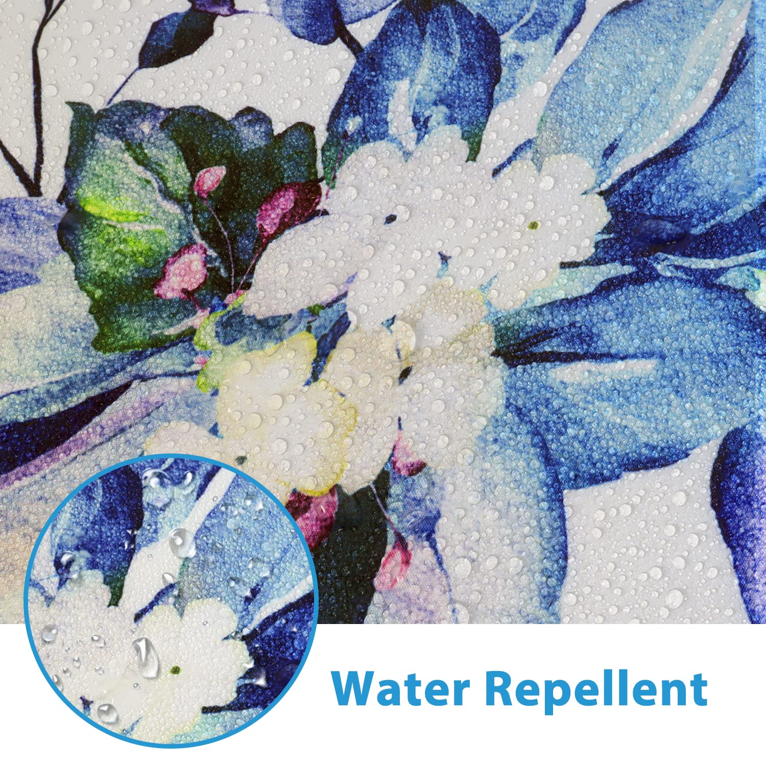 Nuseiis Blue Eucalyptus Shower Curtain Sets  Watercolor Plant Leaves Bathroom Shower Curtain  Waterproof Fabric Shower Curtain  72x72 Inch