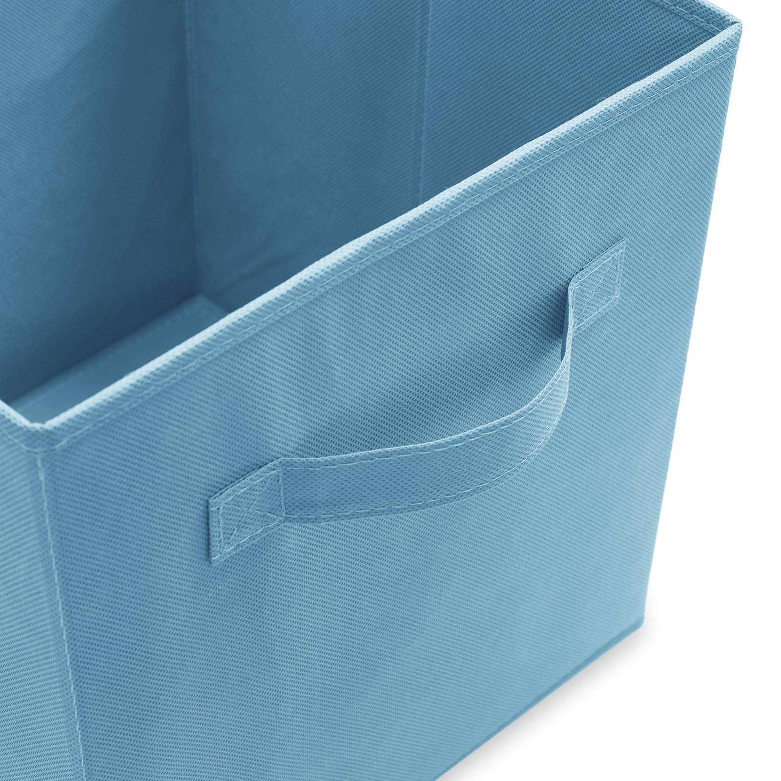 Casafield Set of 6 Collapsible Fabric Cube Storage Bins  Baby Blue - 11'' Foldable Cloth Baskets for Shelves  Cubby Organizers & More