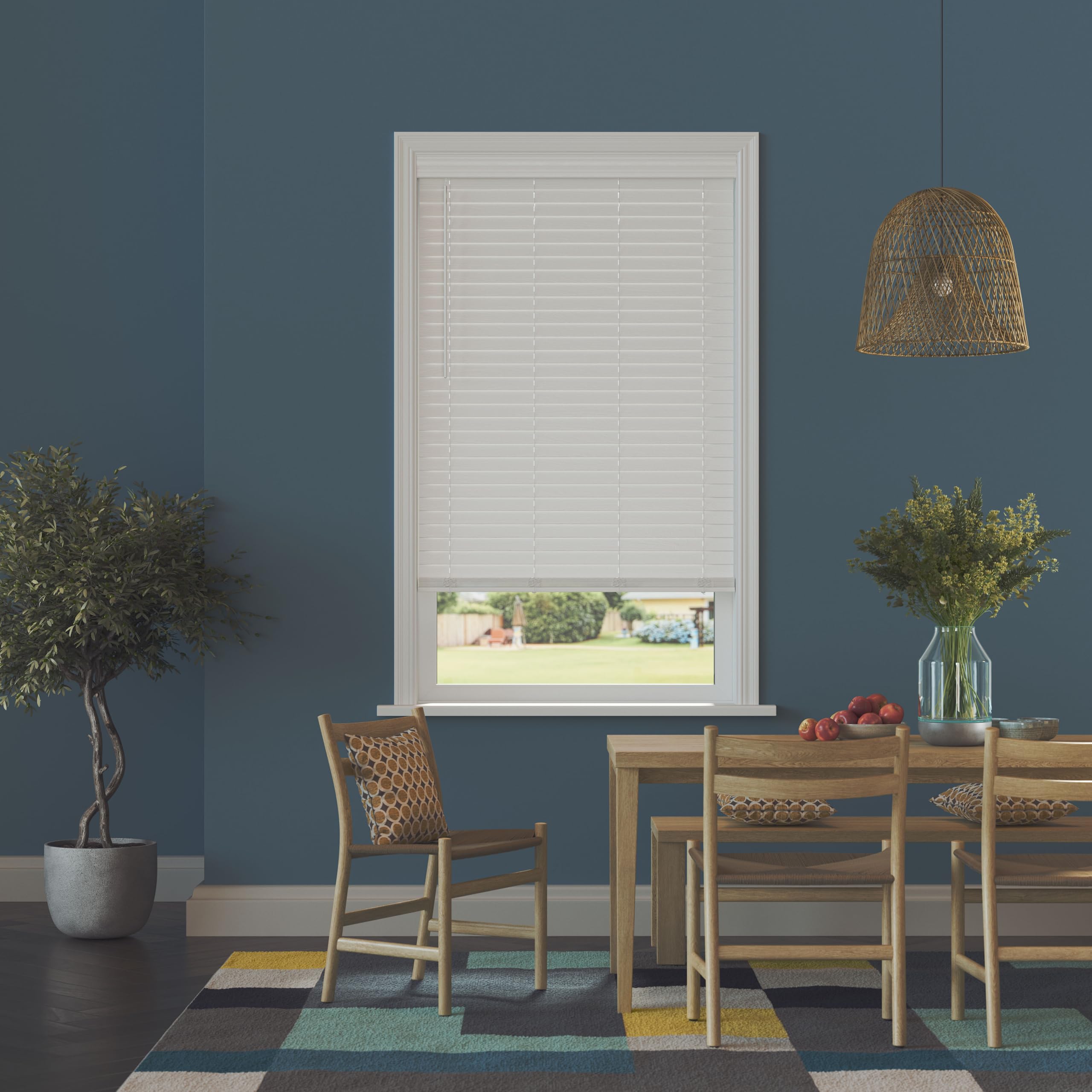 2-inch Faux Wood Cordless Room Darkening Blinds for Windows - Starting at $19.97 - (Over 500 Custom Sizes) Faux Wood Blinds, Roo