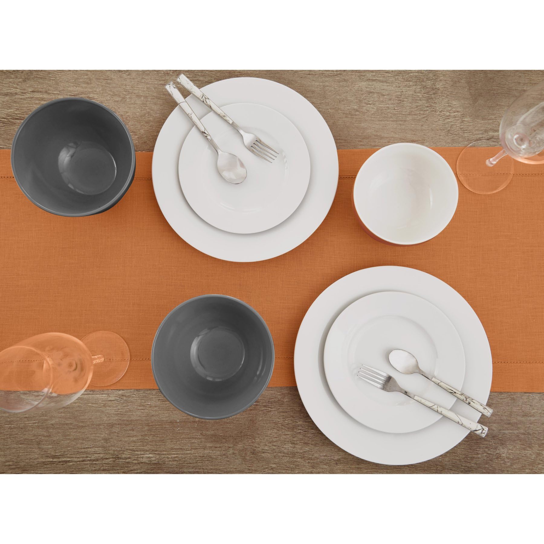 Solino Home Linen Pumpkin Table Runner 144 Inches Long - 100% Pure Linen Classic Hemstitch Dining Table Runner 14 X 144 Inch Ide