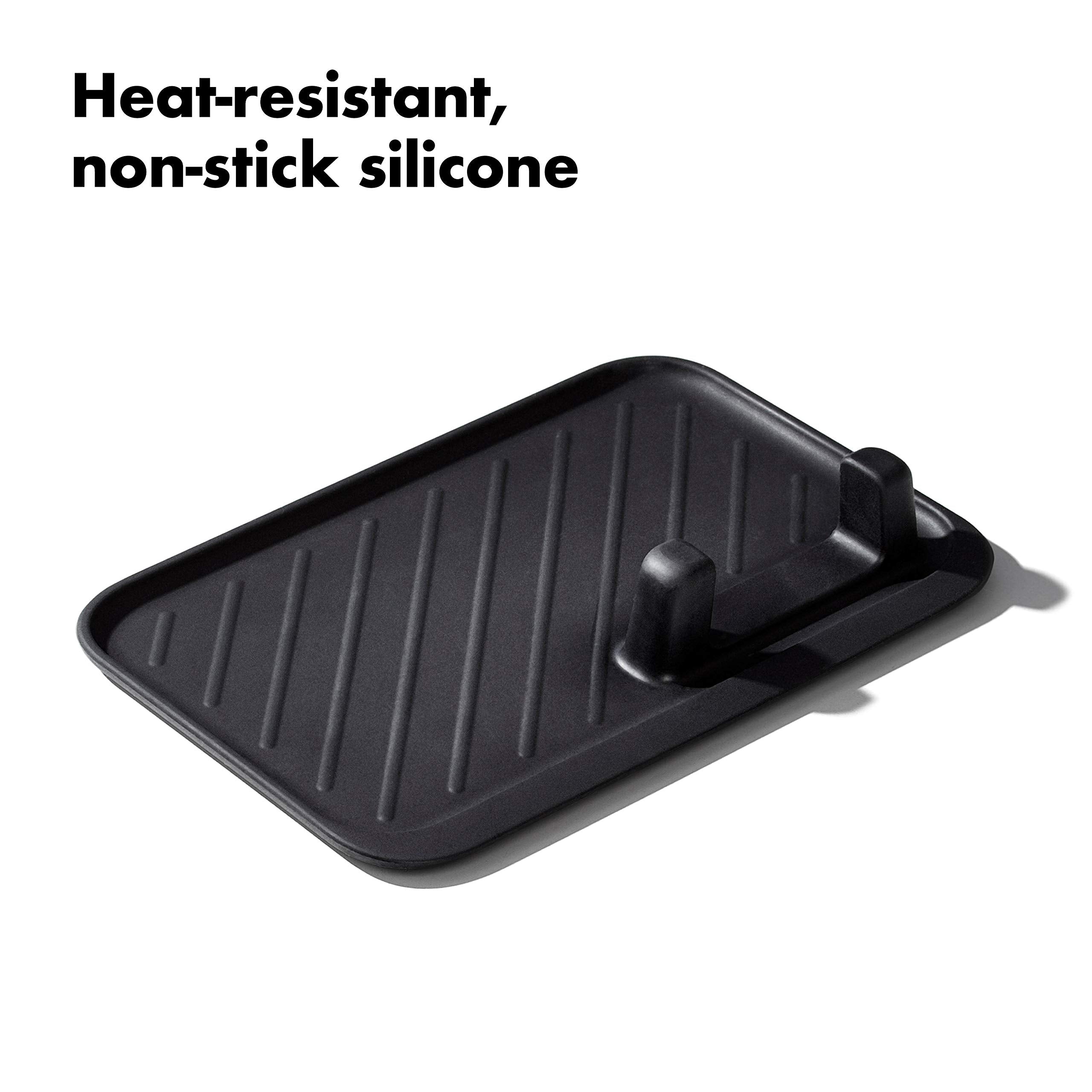 OXO Good Grips Tool Rest, Silicone Material, Black Color, Model 11308400