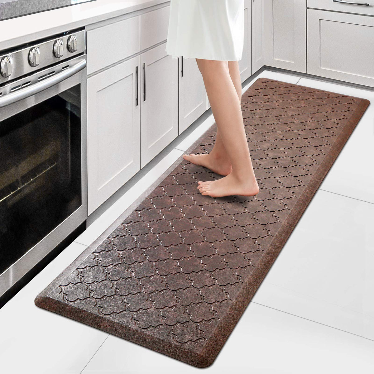 Wiselife Kitchen Mat Cushioned Anti Fatigue Floor Mat,17.3''X60'', Thick Non Slip Waterproof Kitchen Rugs And Mats, Standing Mat