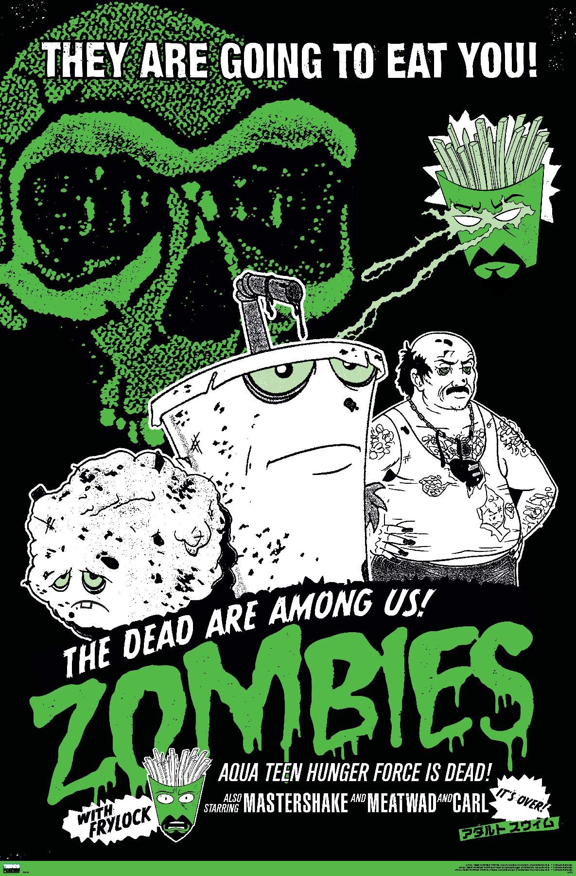 Trends International Aqua Teen Hunger Force - Zombies Wall Poster, 22.37'' X 34.00'', Premium Unframed Version