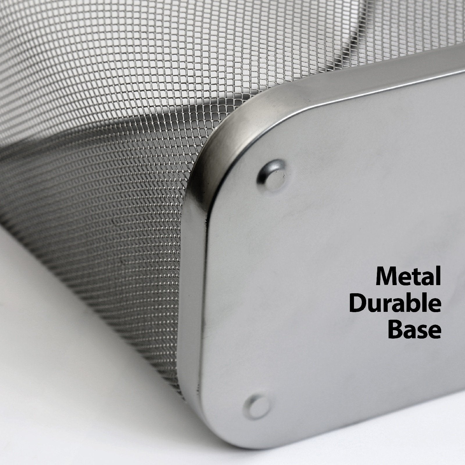 Ybmhome Steel Mesh Rectangular Open Top Waste Basket Bin Trash Can For Office Home 8X12X12 Inches 1042S (1, Silver)