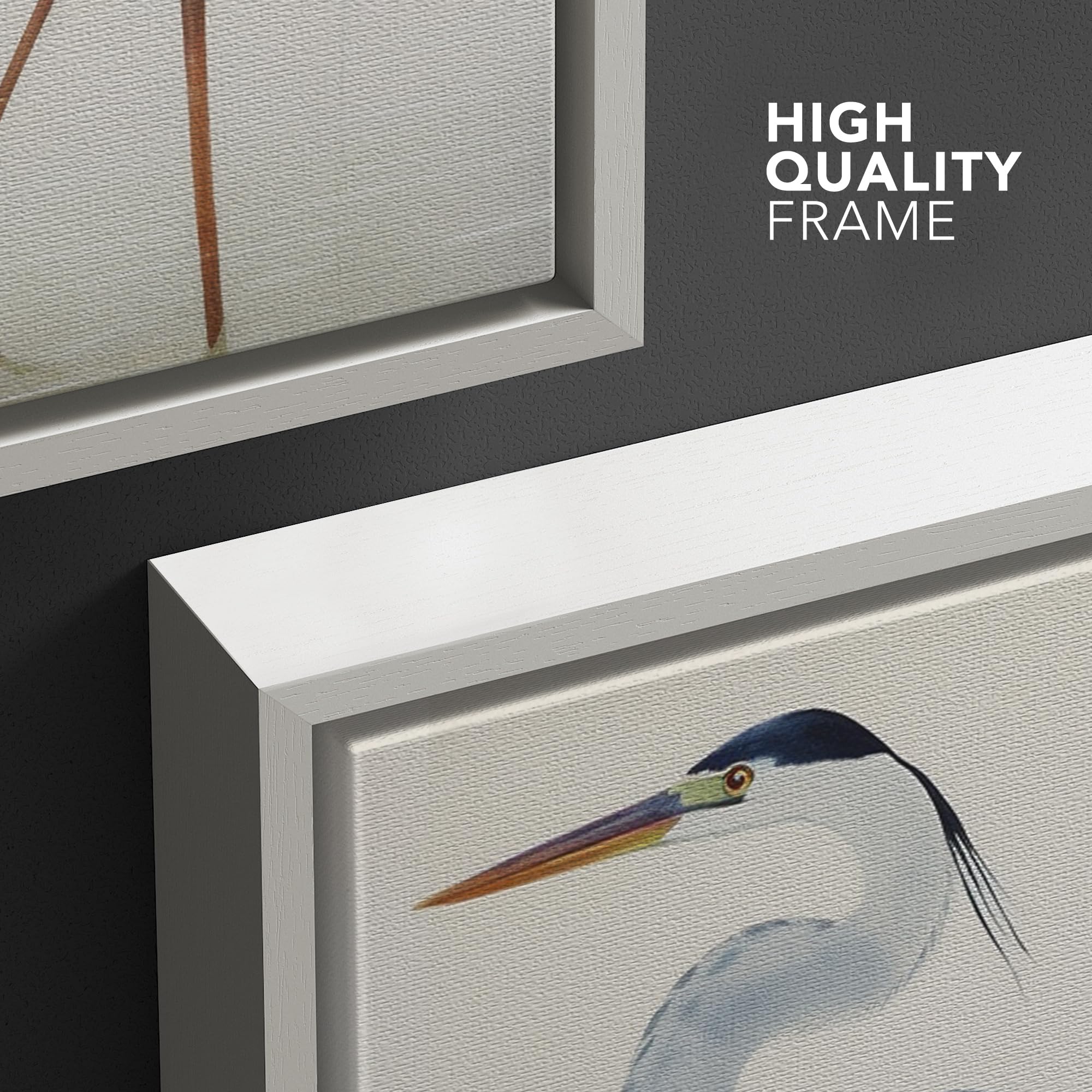 Wall26 Framed Canvas Print Wall Art Watercolor Pastel Blue Heron Galapagos Bird Animals Wilderness Illustrations Modern Art Anti