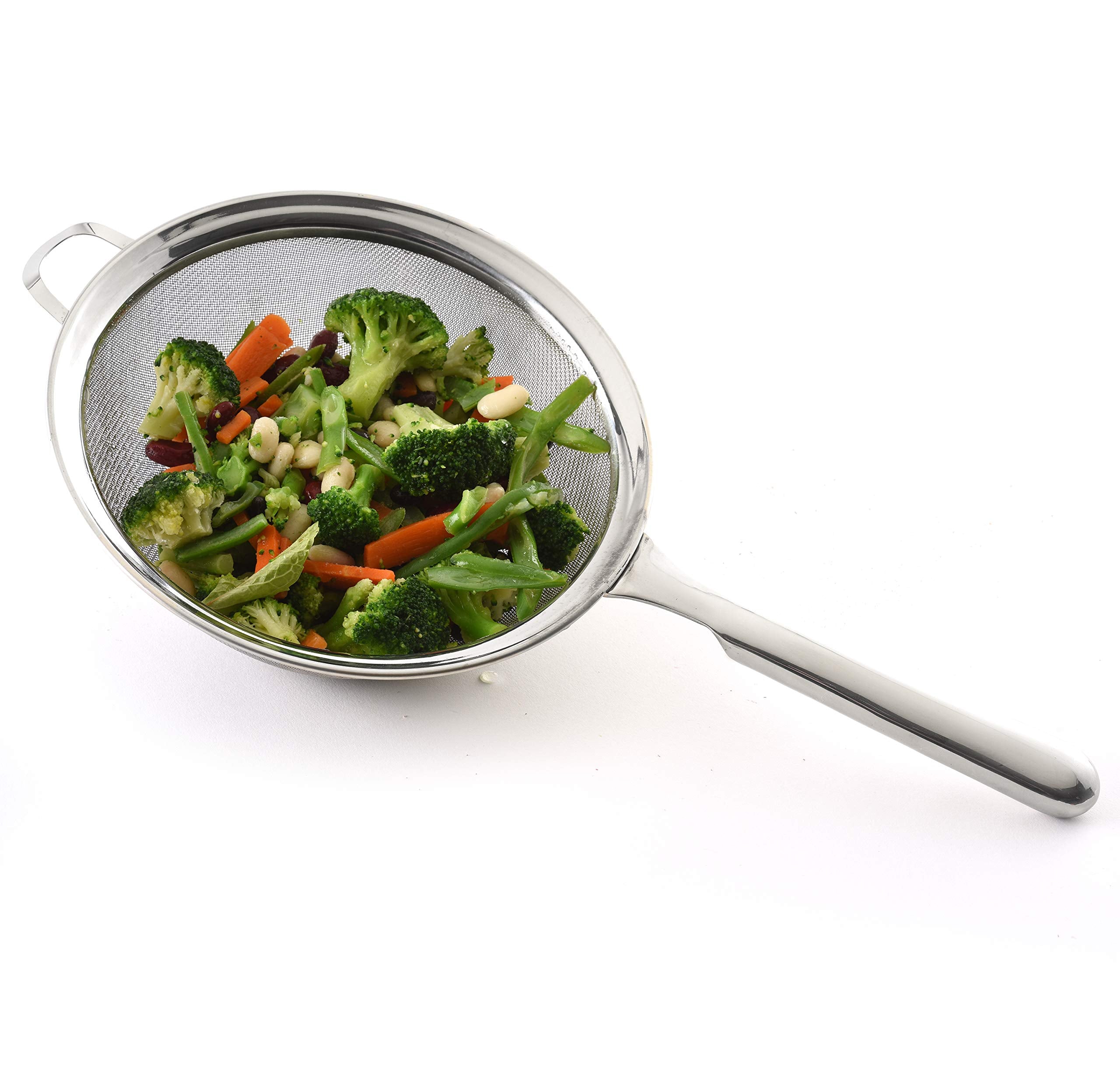 Norpro, 10'' Krona Stainless Steel Double Mesh Strainer, Silver