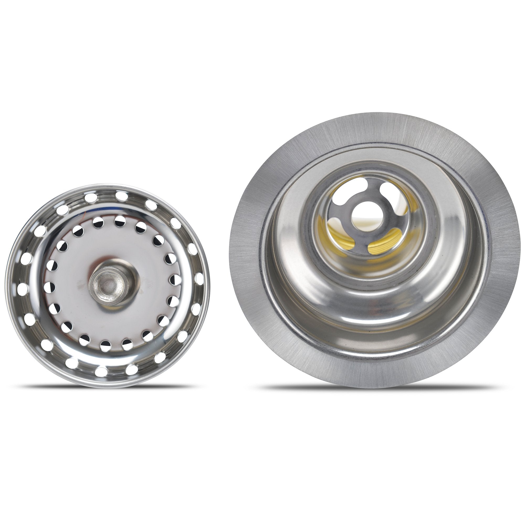 K&J Kitchen Sink Strainer Stopper - Stainless Steel Spring Clip Kitchen Sink Drain Strainer And Stopper (Sink Drain Assembly)