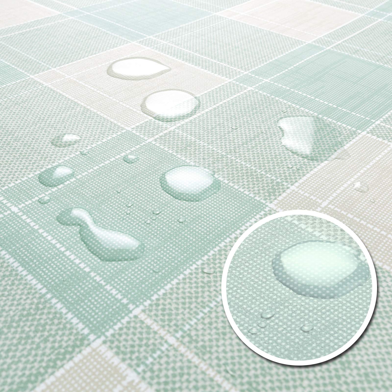 Aircowrie Waterproof Vinyl Tablecloths, Heavy Duty Oil Proof Spill Proof Plastic Table Cloth, Wipe Clean Pvc Table Cover For Spr