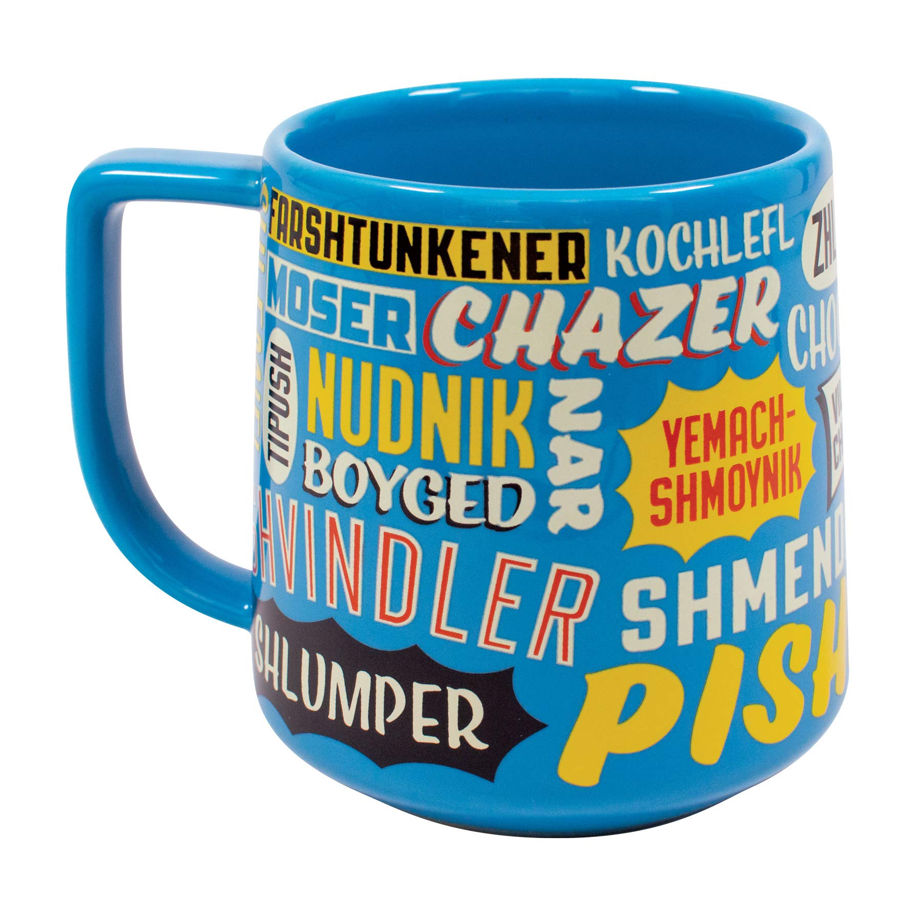 The Unemployed Philosophers Guild Yiddish Insults Mug - Nudnik To Tipish And More