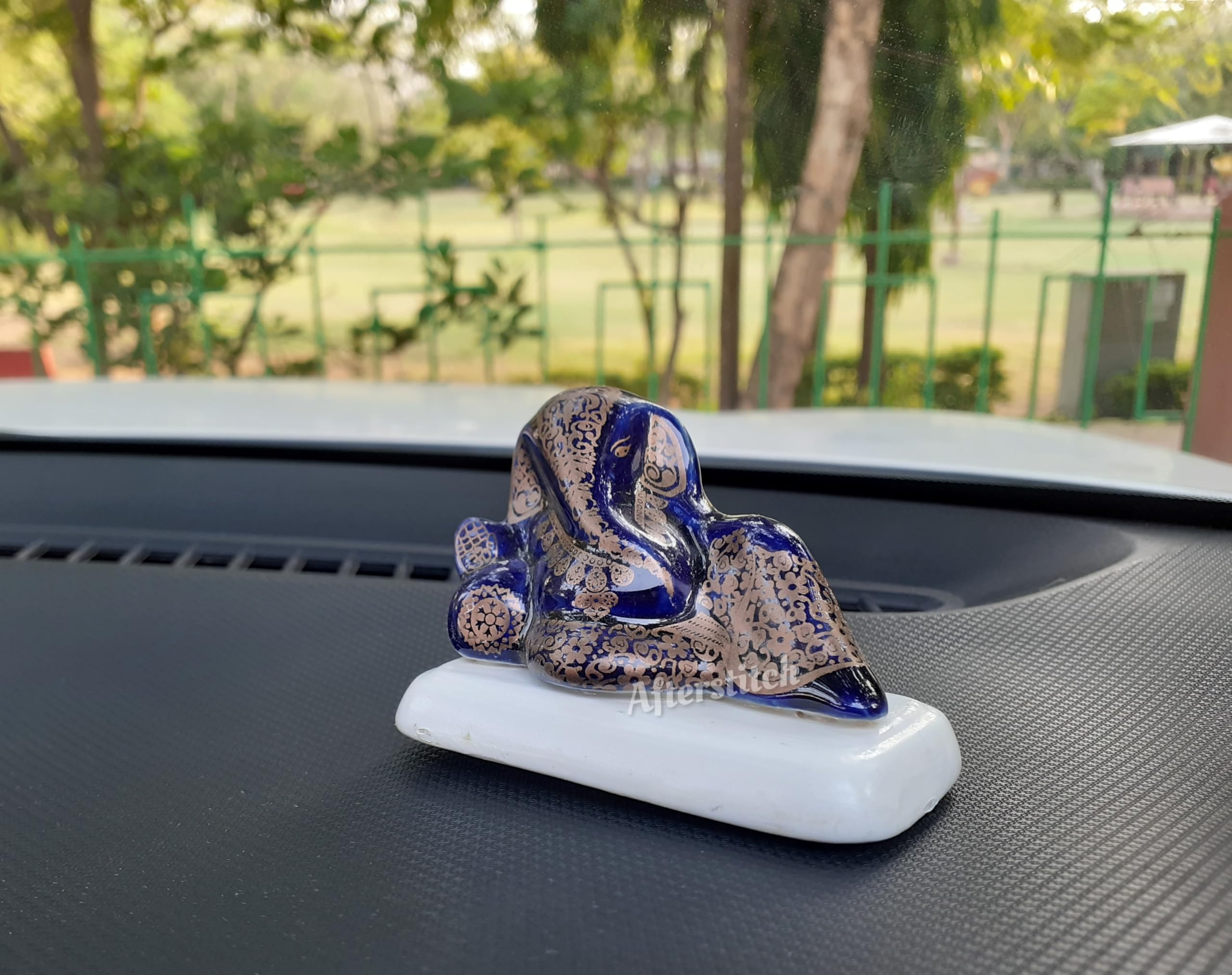 Afterstitch Ganesh Idol For Car Dashboard Accessories Ganesha Murti Puja Room Ganpati Ji Statue Showpiece For Home Interior Deco