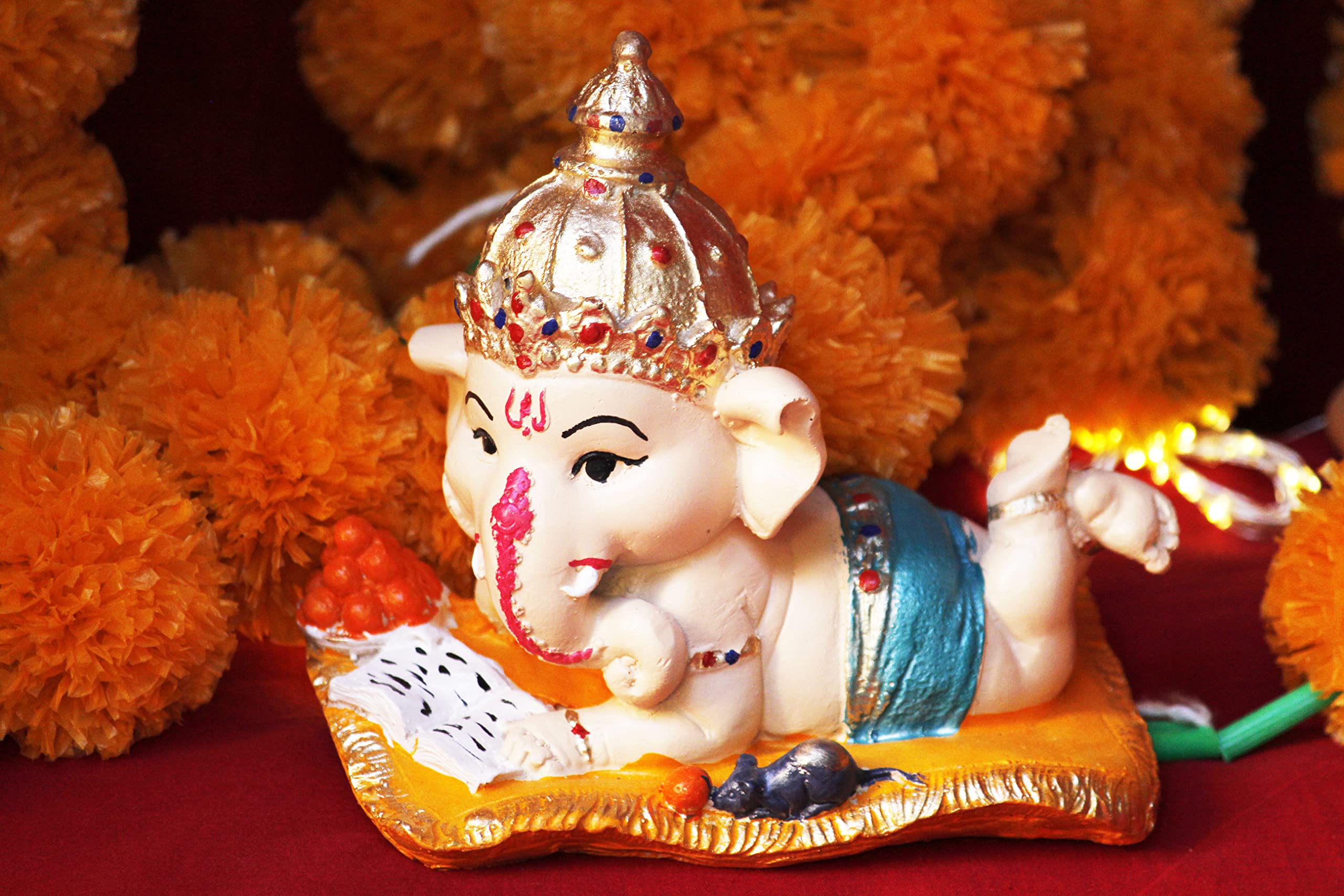 Beckon Venture Handicrafted Ganesh Ji Murti Idol For Home,Gift,Big Size,Multicolor