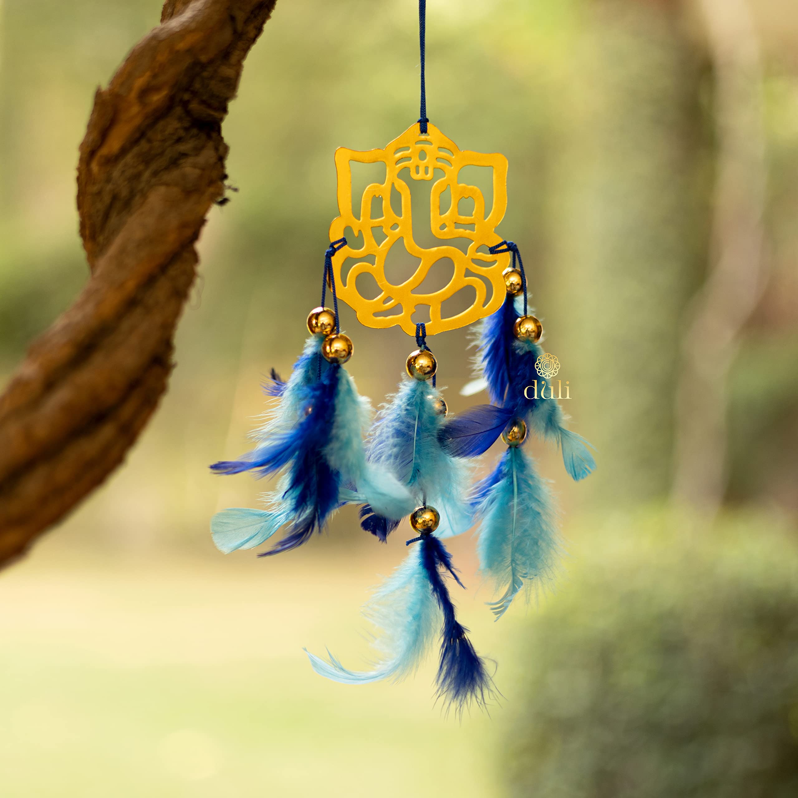 DULI Divine Handmade Dreamcatcher Ganesh Dreamcatcher for Car Hanging, Bedrooms, Office Balcony Outdoors Garden or Wall Decor (B