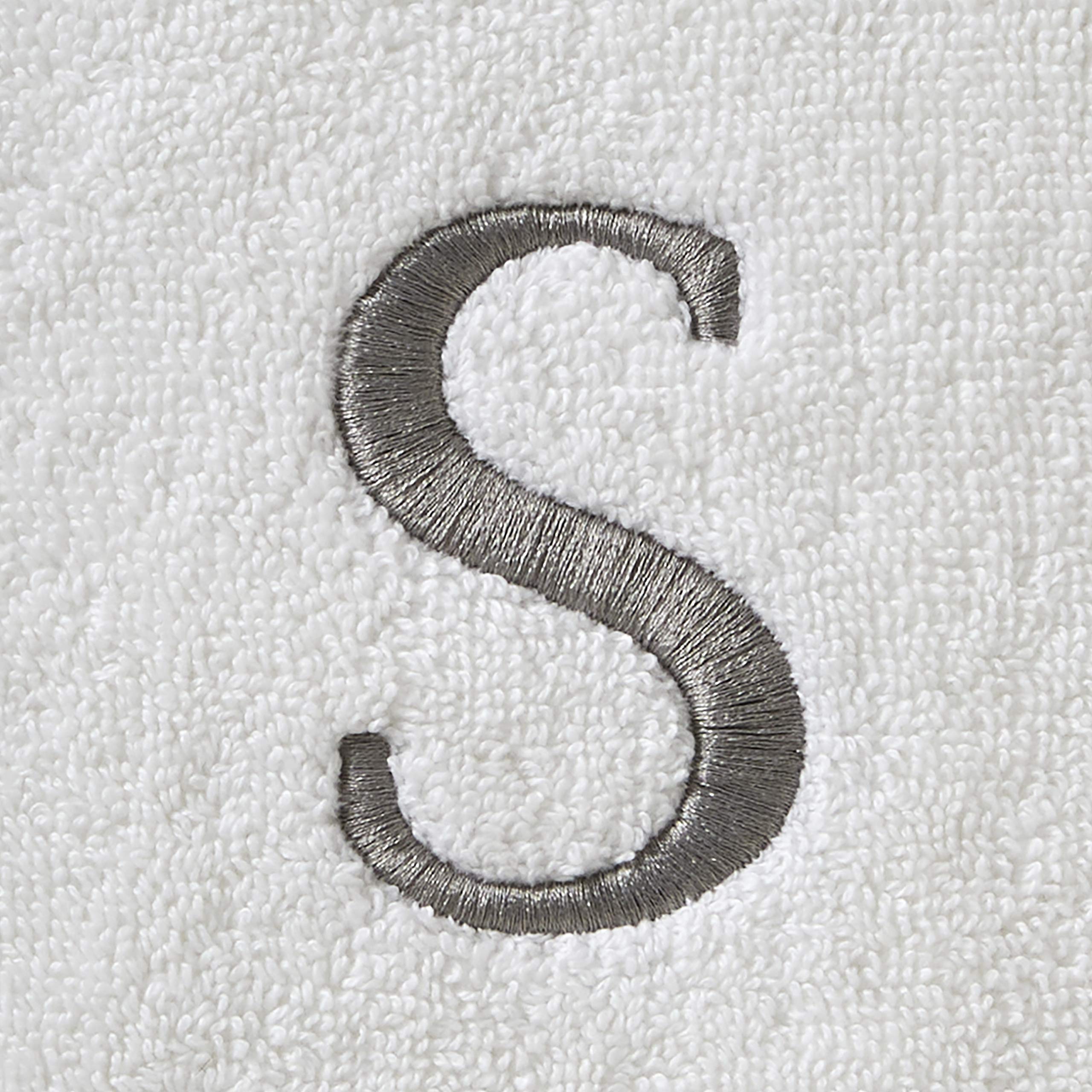 Skl Home Casual Monogram Bath Towel, S, 28X54, White