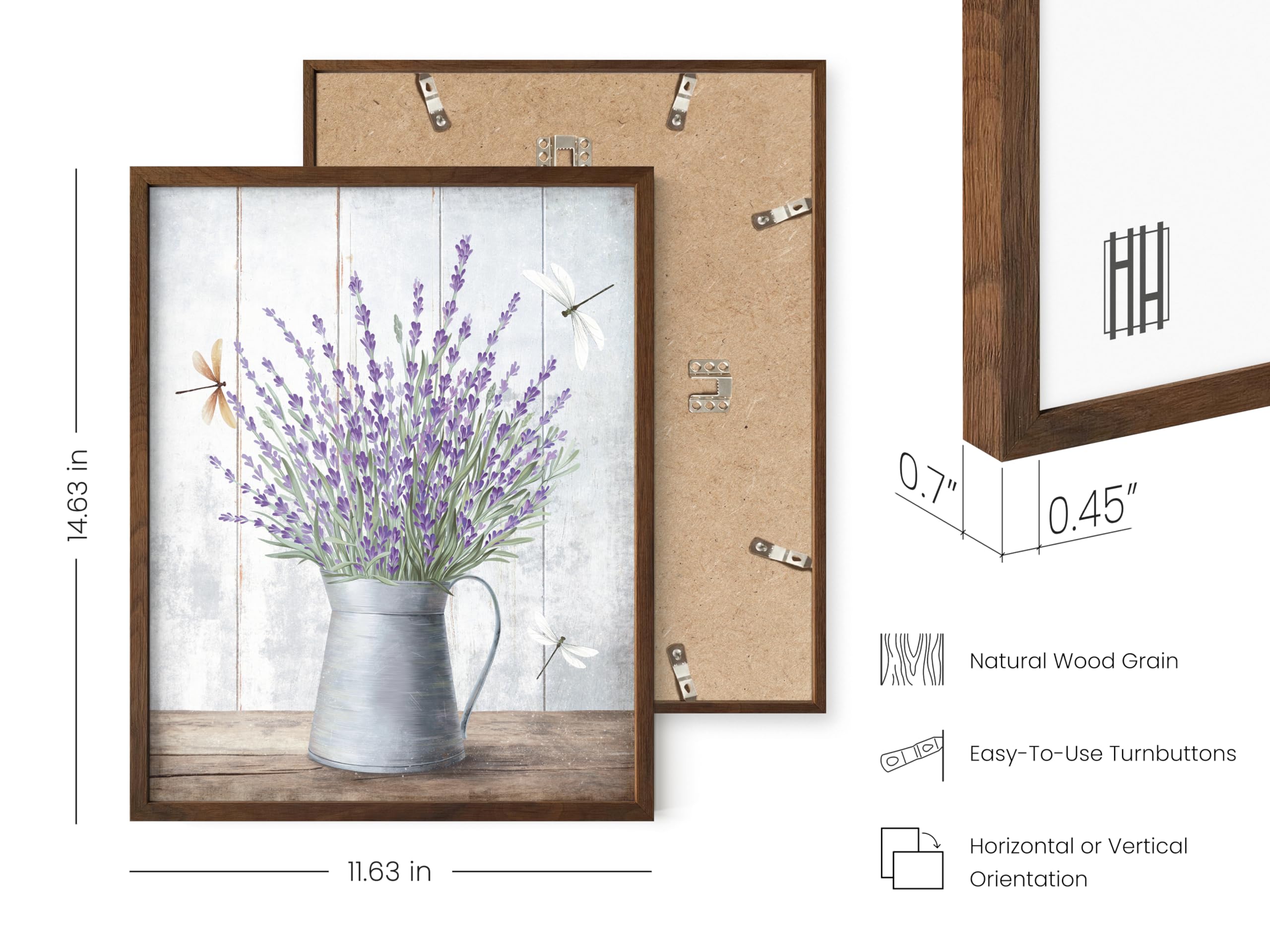 Haus And Hues Flower Wall Decor - Set Of 4 Floral Wall Art, Floral Wall Decor, Flower Wall Art, Flower Painting With Frame, Flor