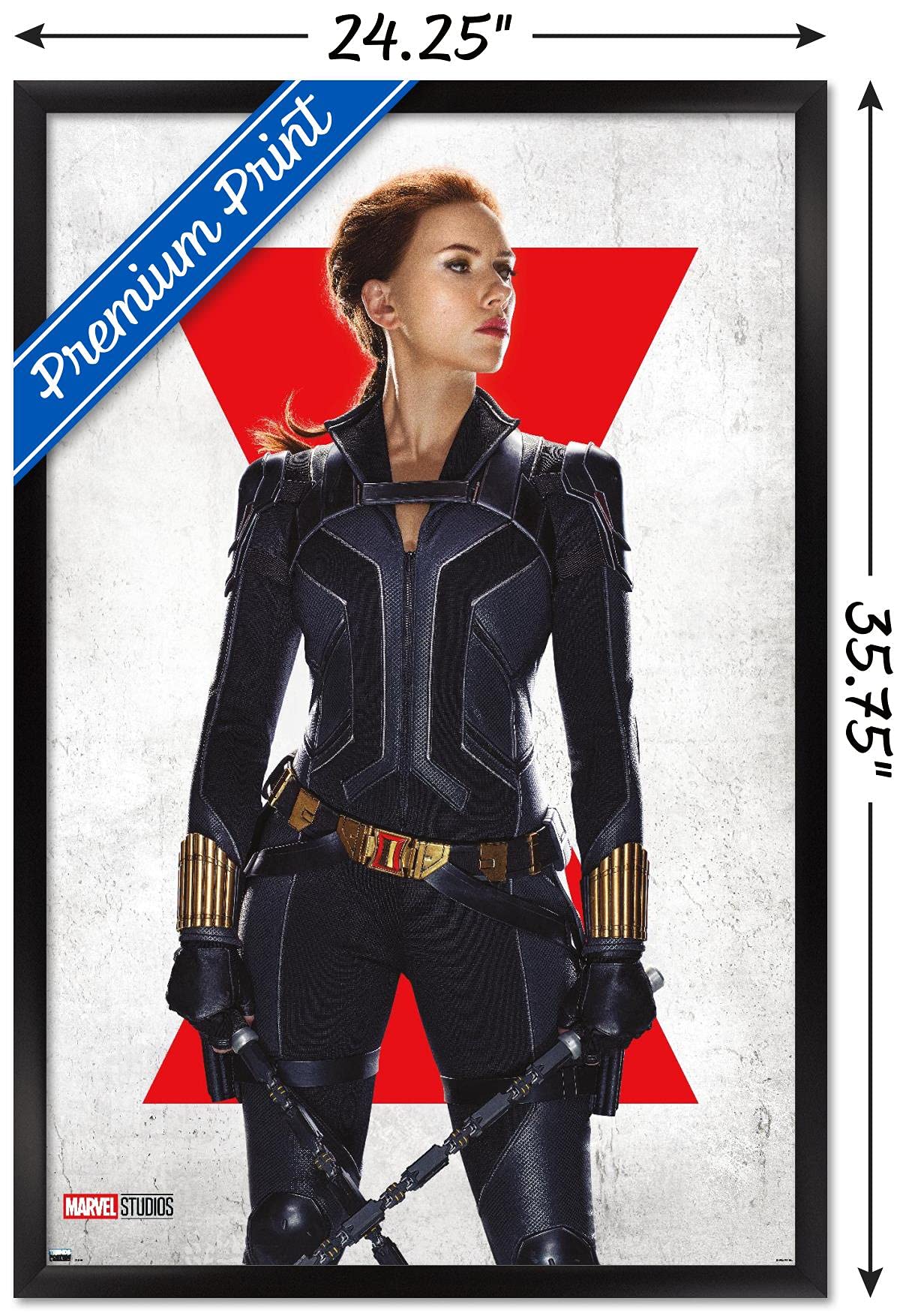Trends International Marvel Black Widow - Black Widow One Sheet Wall Poster, 22.37'' X 34.00'', Black Framed Version