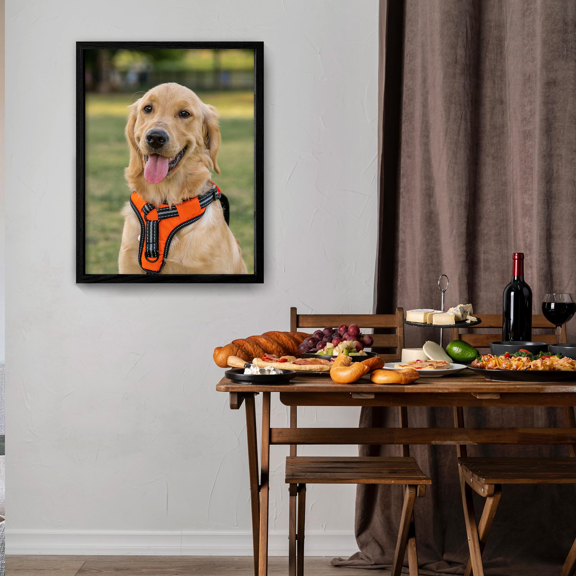 Framed Custom Canvas Prints With Your Photos Personalized Photo To Canvas Print Gifts For Couples Friends Family Baby Pets 18X24